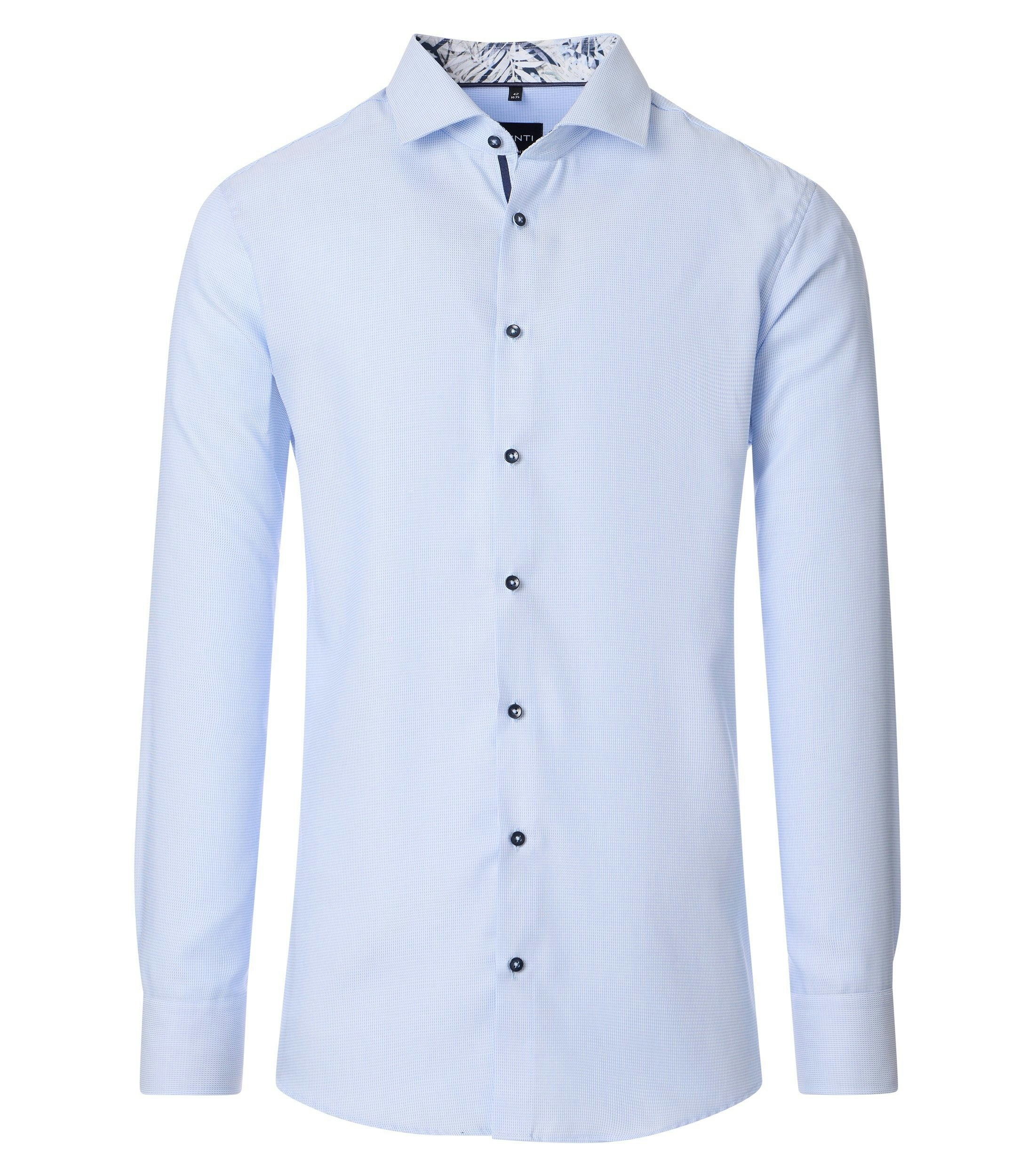 Ein Businesshemd im uni Muster in der Farbe Blau