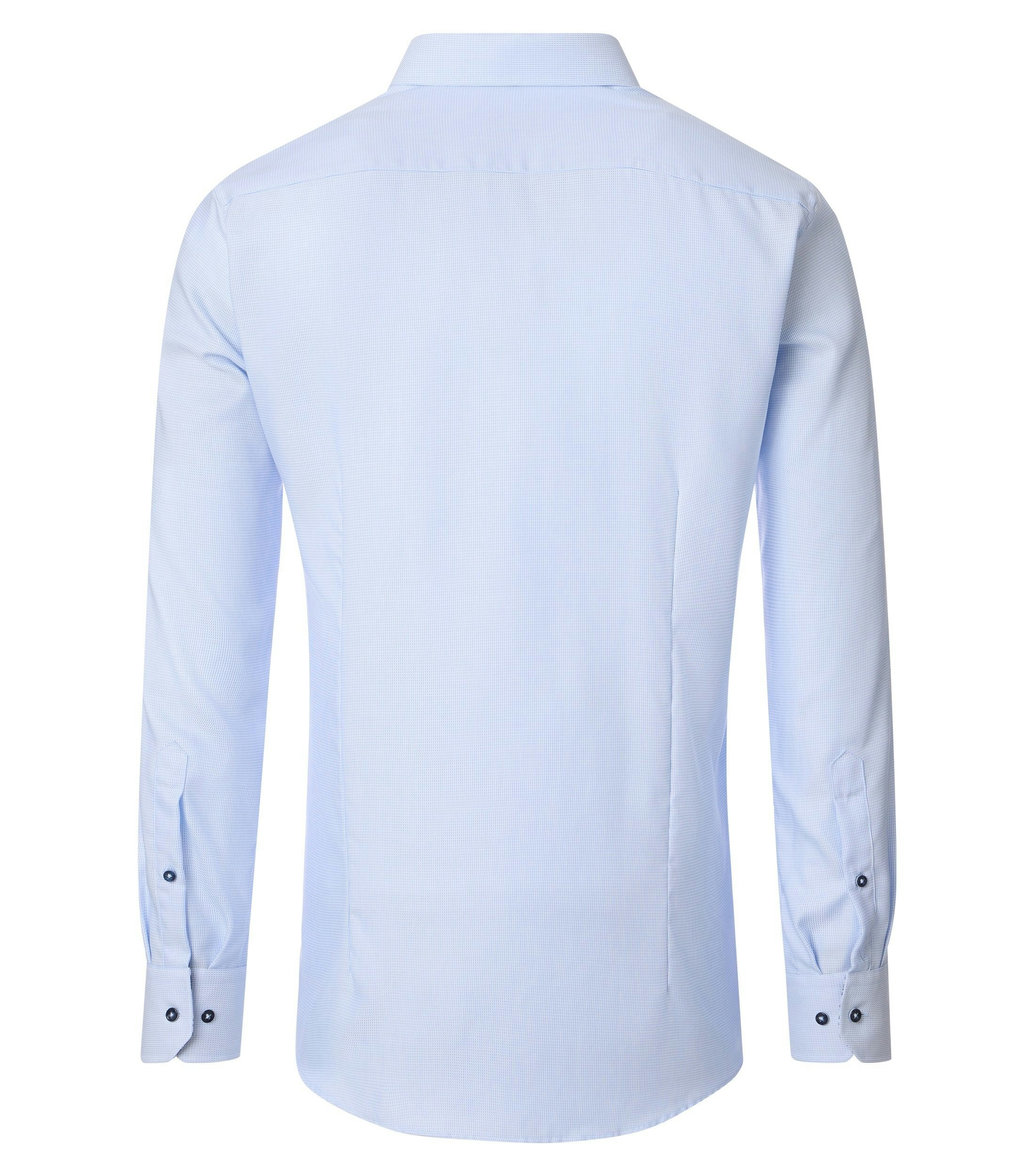Ein Businesshemd im uni Muster in der Farbe Blau