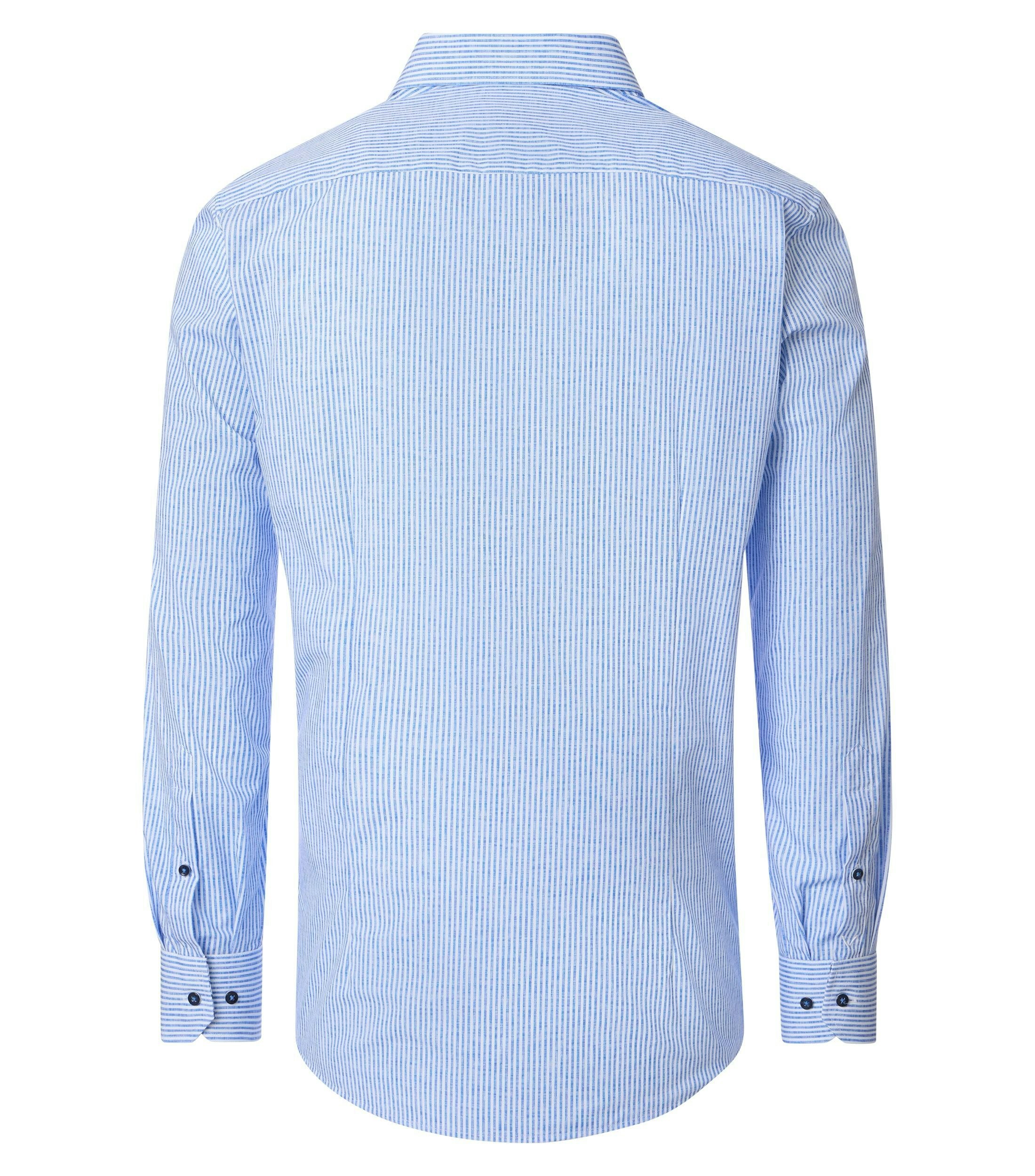 Ein Businesshemd im gestreift Muster in der Farbe Hellblau