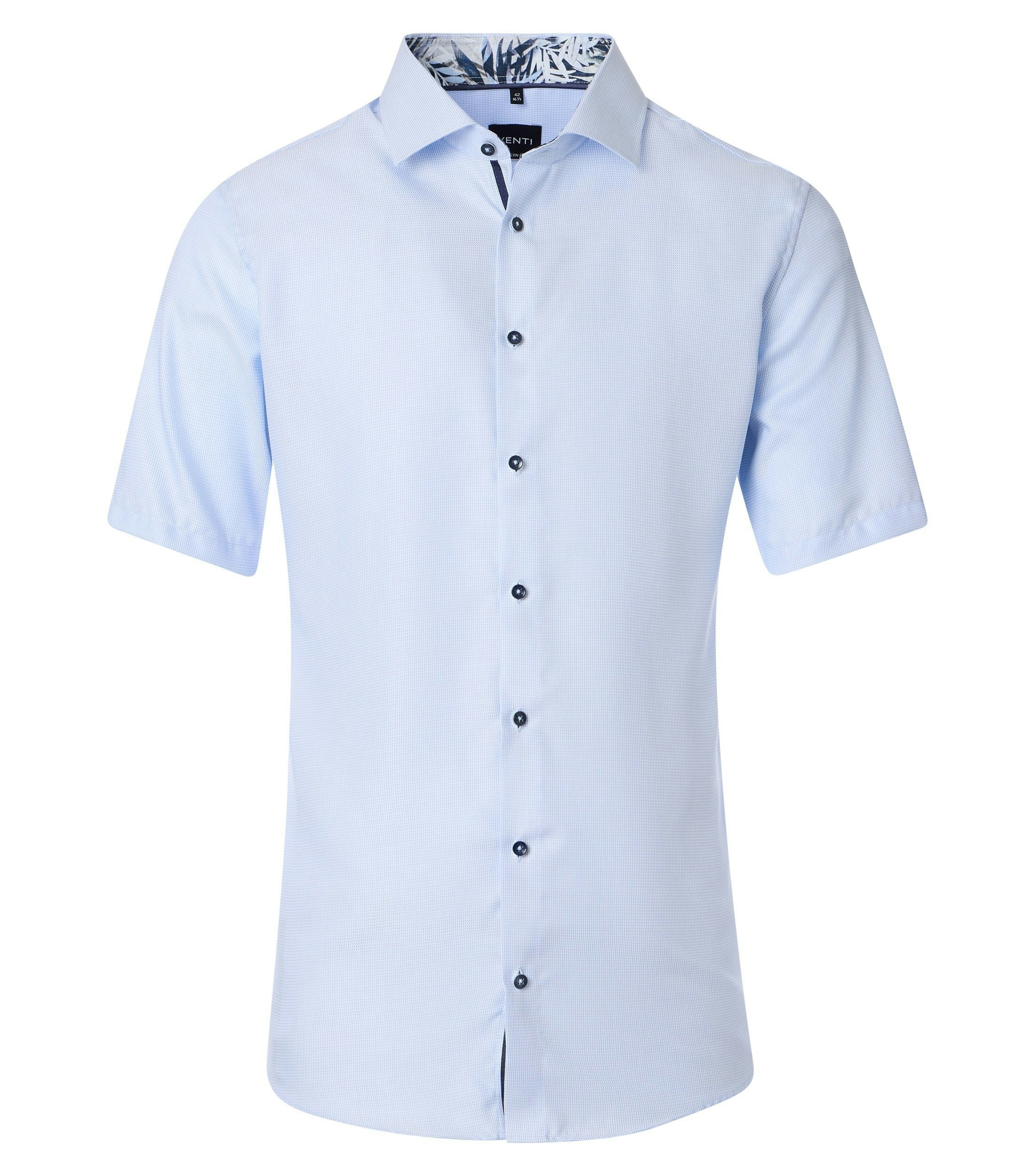 Ein Businesshemd im uni Muster in der Farbe Blau