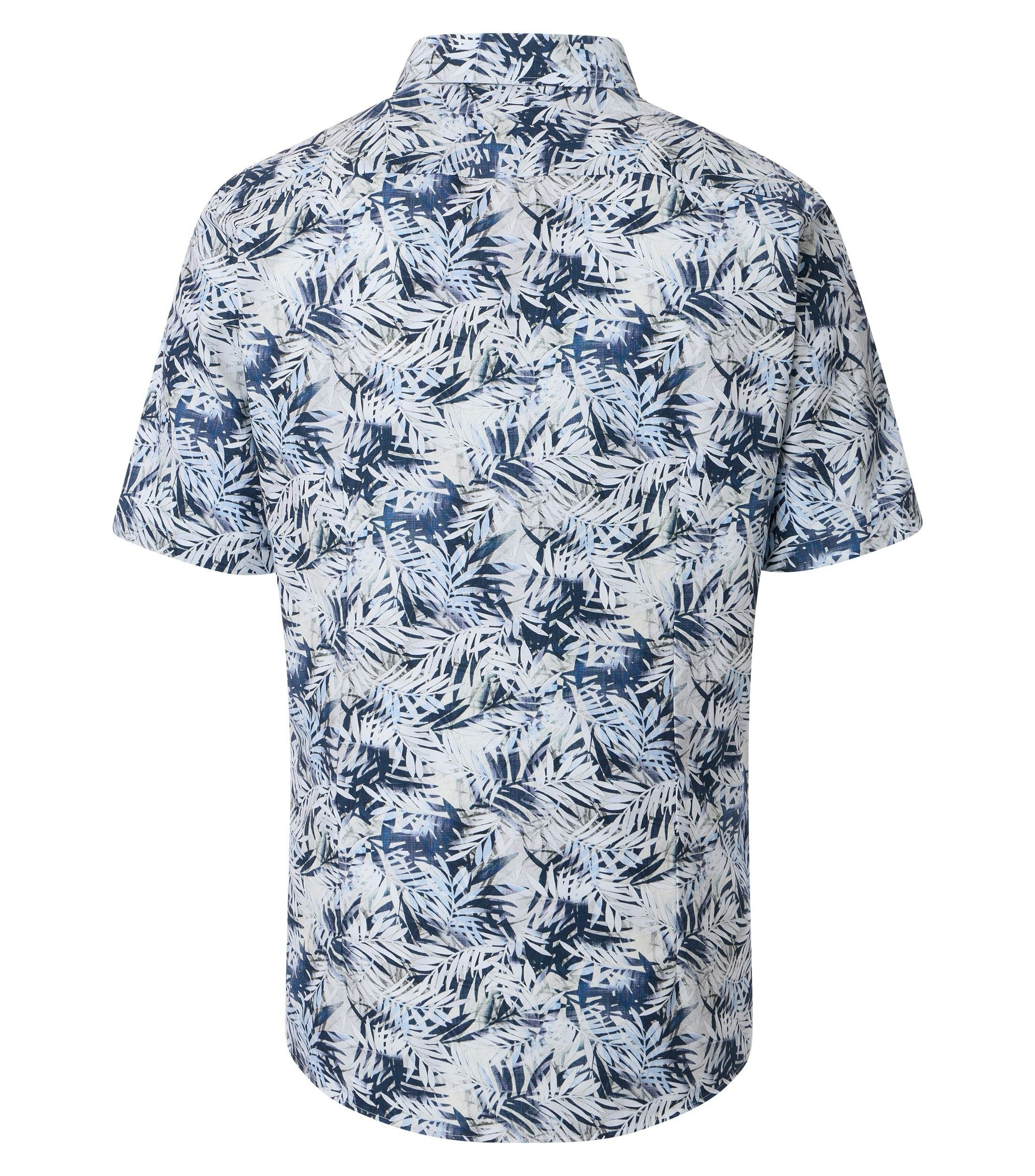 Ein Businesshemd im Print Muster in der Farbe Blau