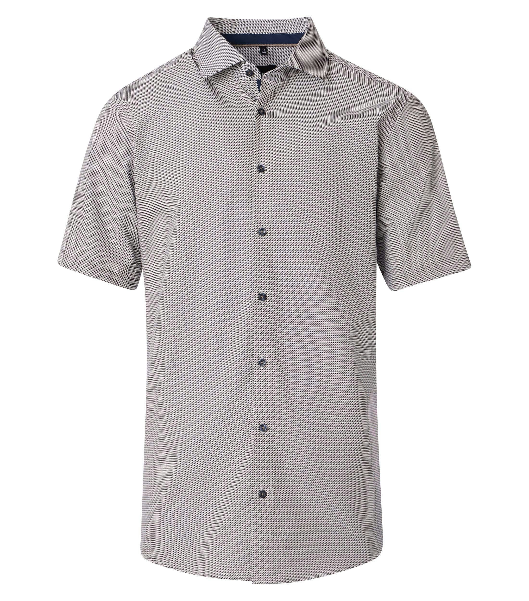 Ein Businesshemd im Print Muster in der Farbe Beige