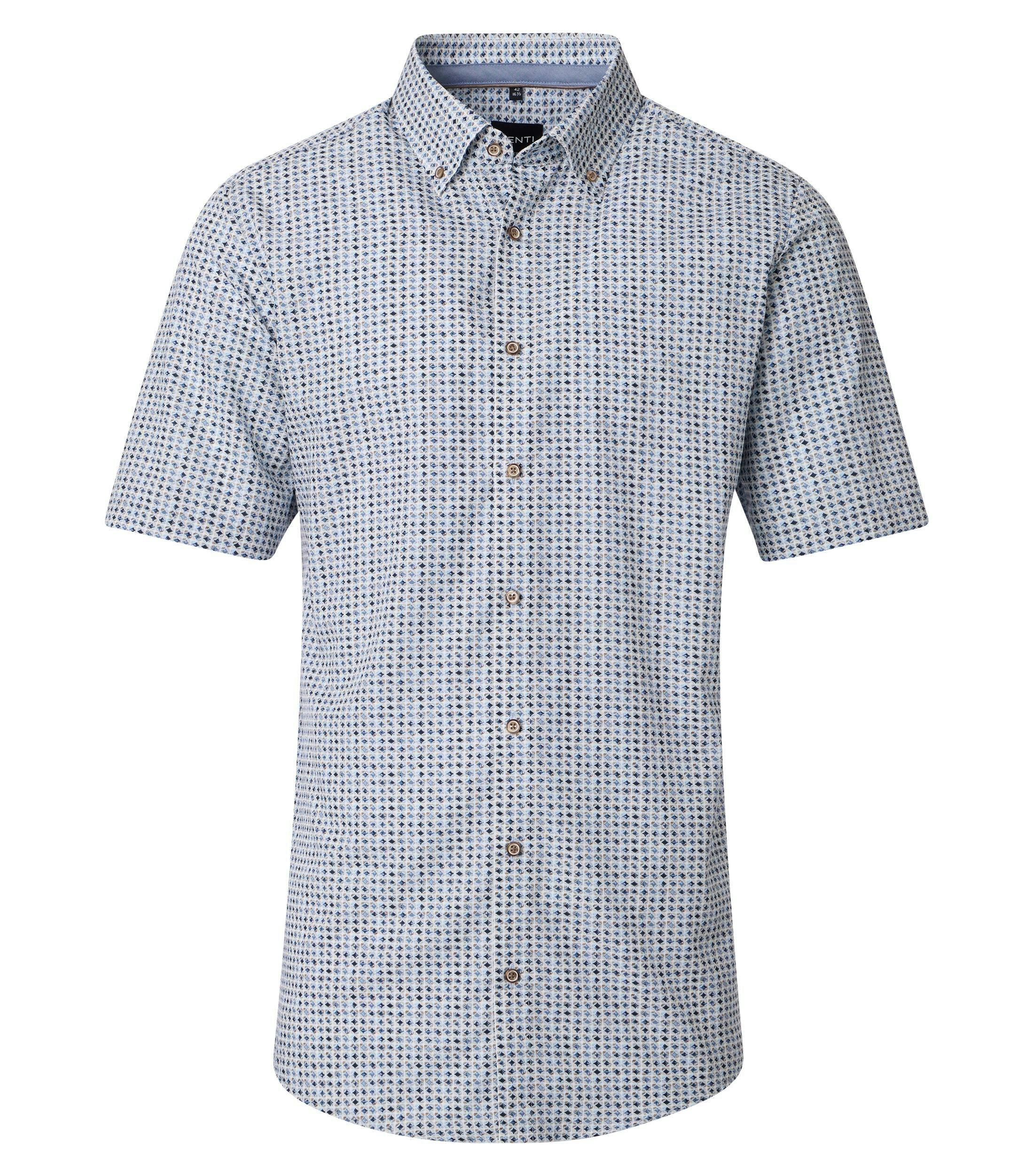 Ein Businesshemd im Print Muster in der Farbe Beige