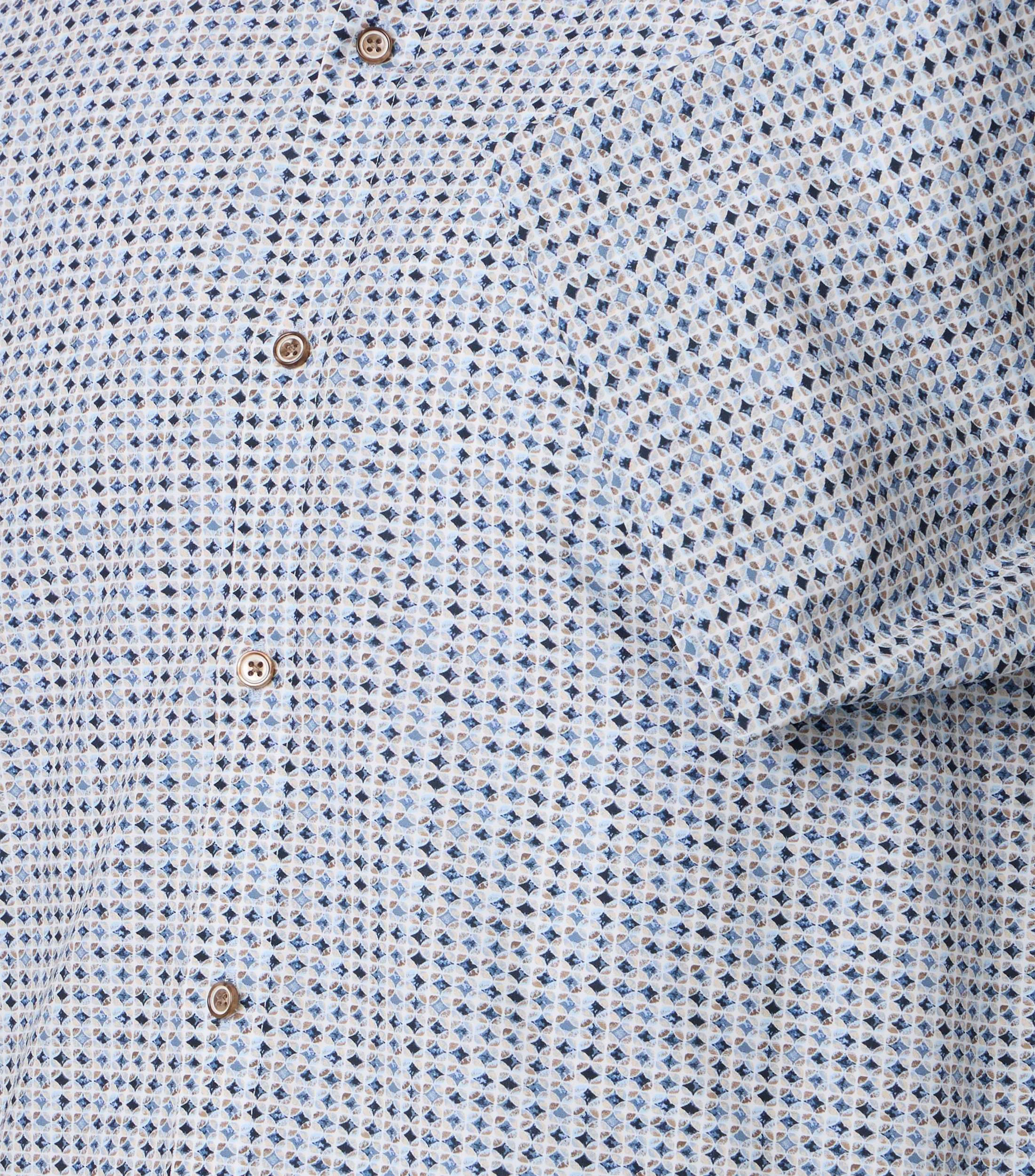 Businesshemd im Print-Muster in der Farbe Beige