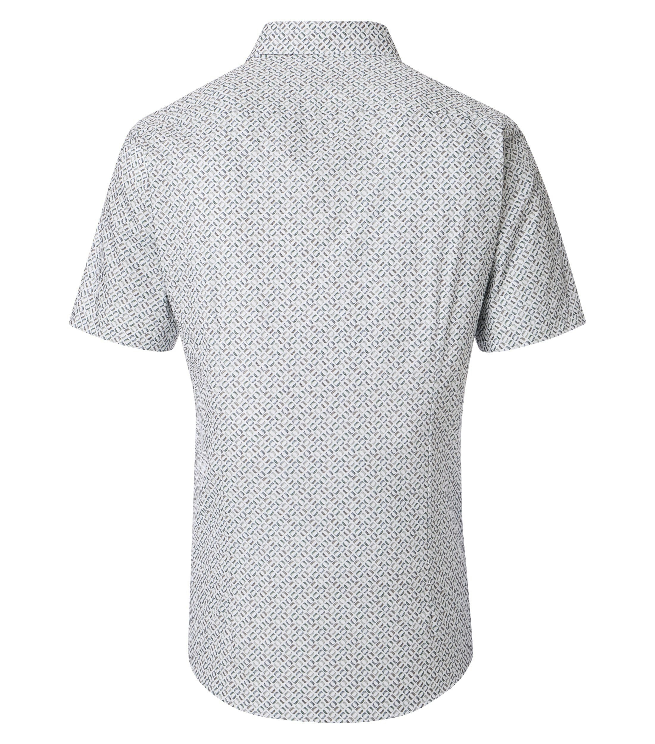 Ein Businesshemd im Print Muster in der Farbe Dunkelgrün
