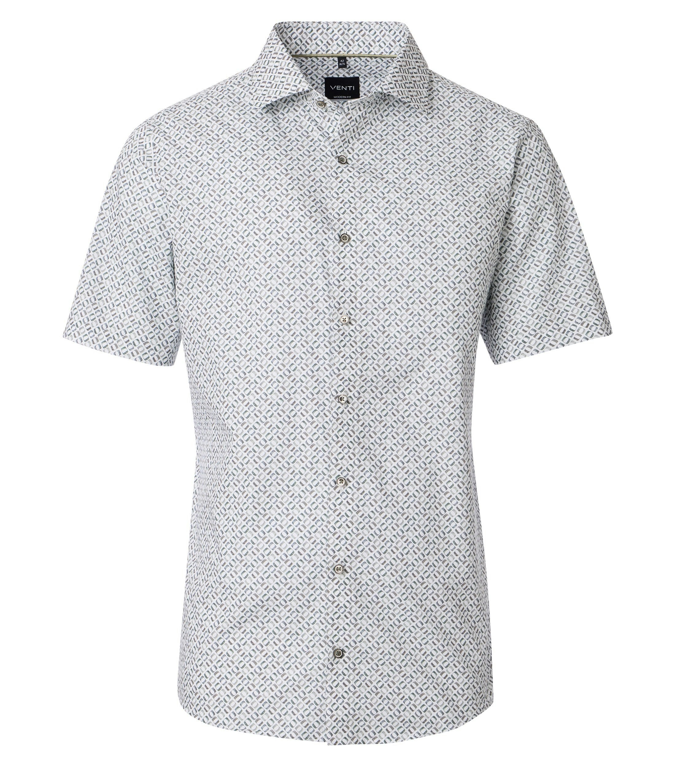 Ein Businesshemd im Print Muster in der Farbe Dunkelgrün