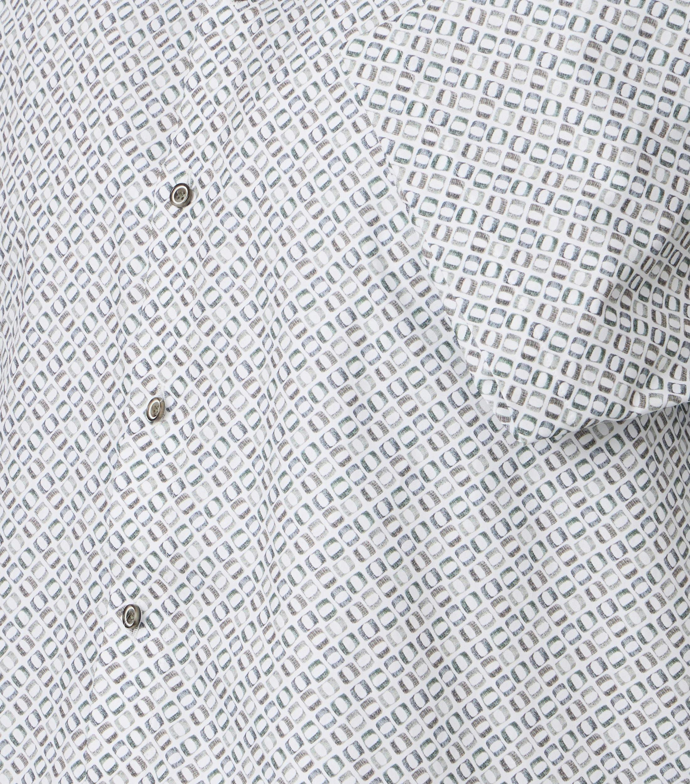 Ein Businesshemd im Print Muster in der Farbe Dunkelgrün
