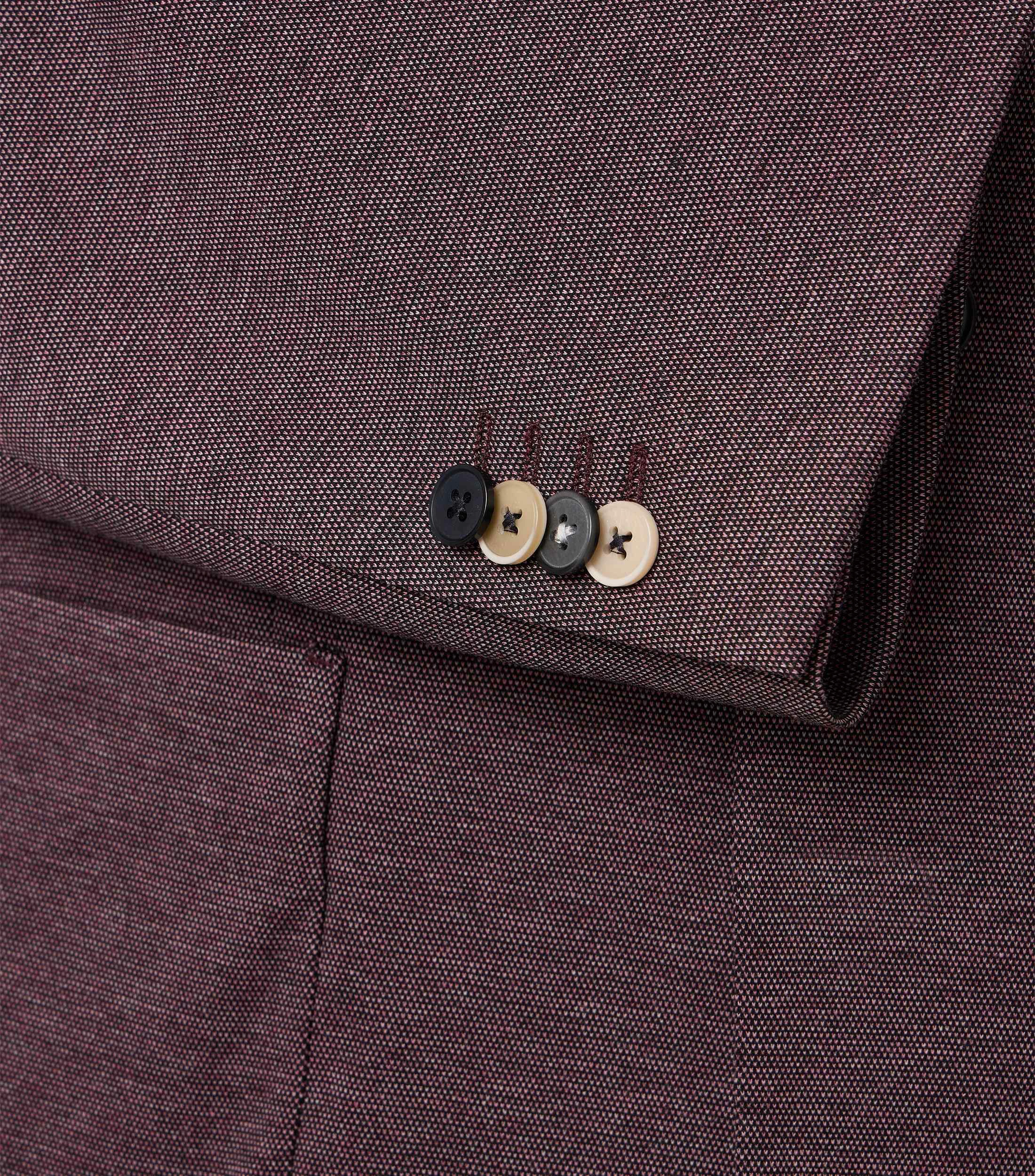 Sakko im unifarbenen Design in der Farbe Bordeauxrot
