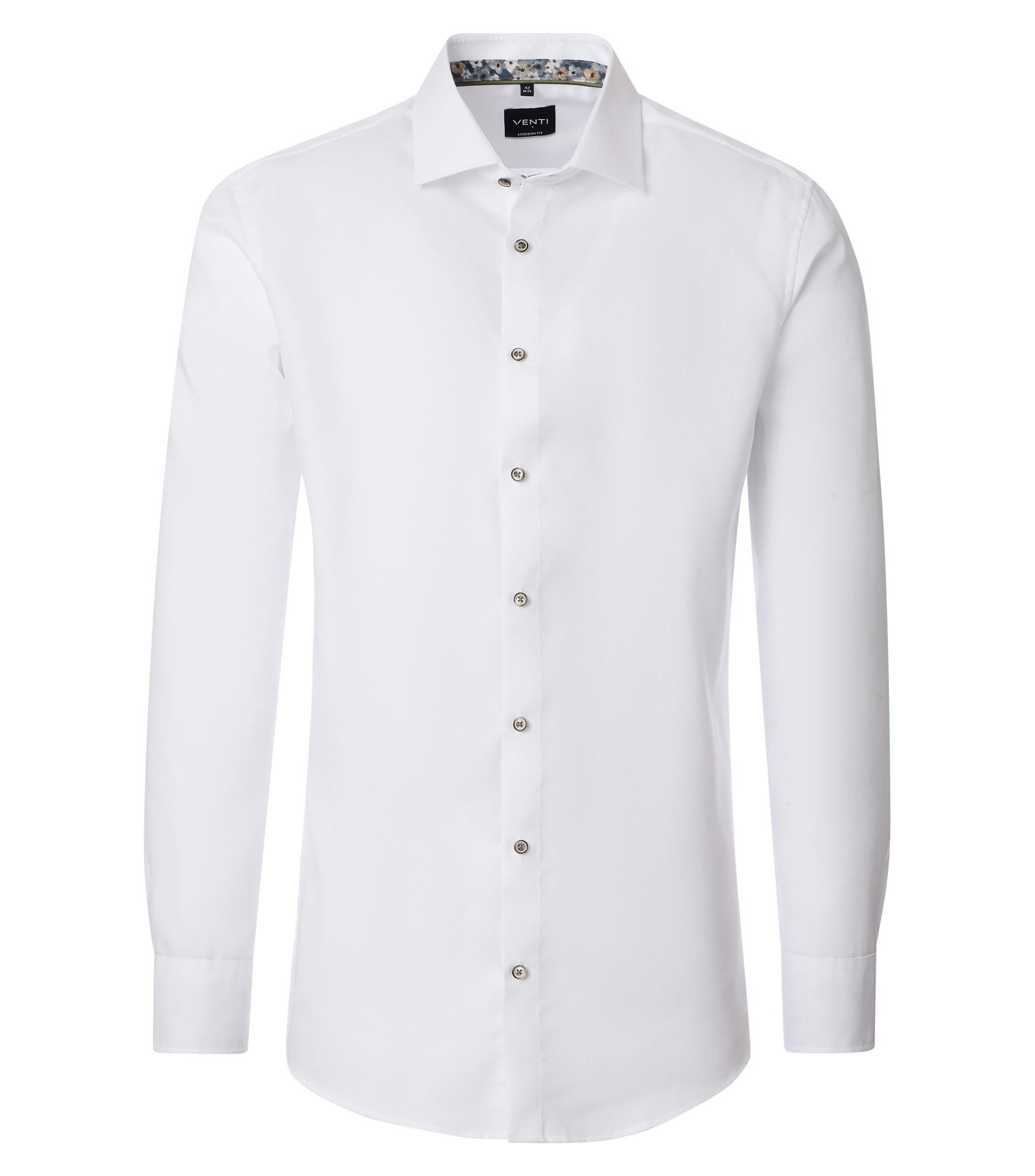 Ein Businesshemd im uni Muster in der Farbe Weiß