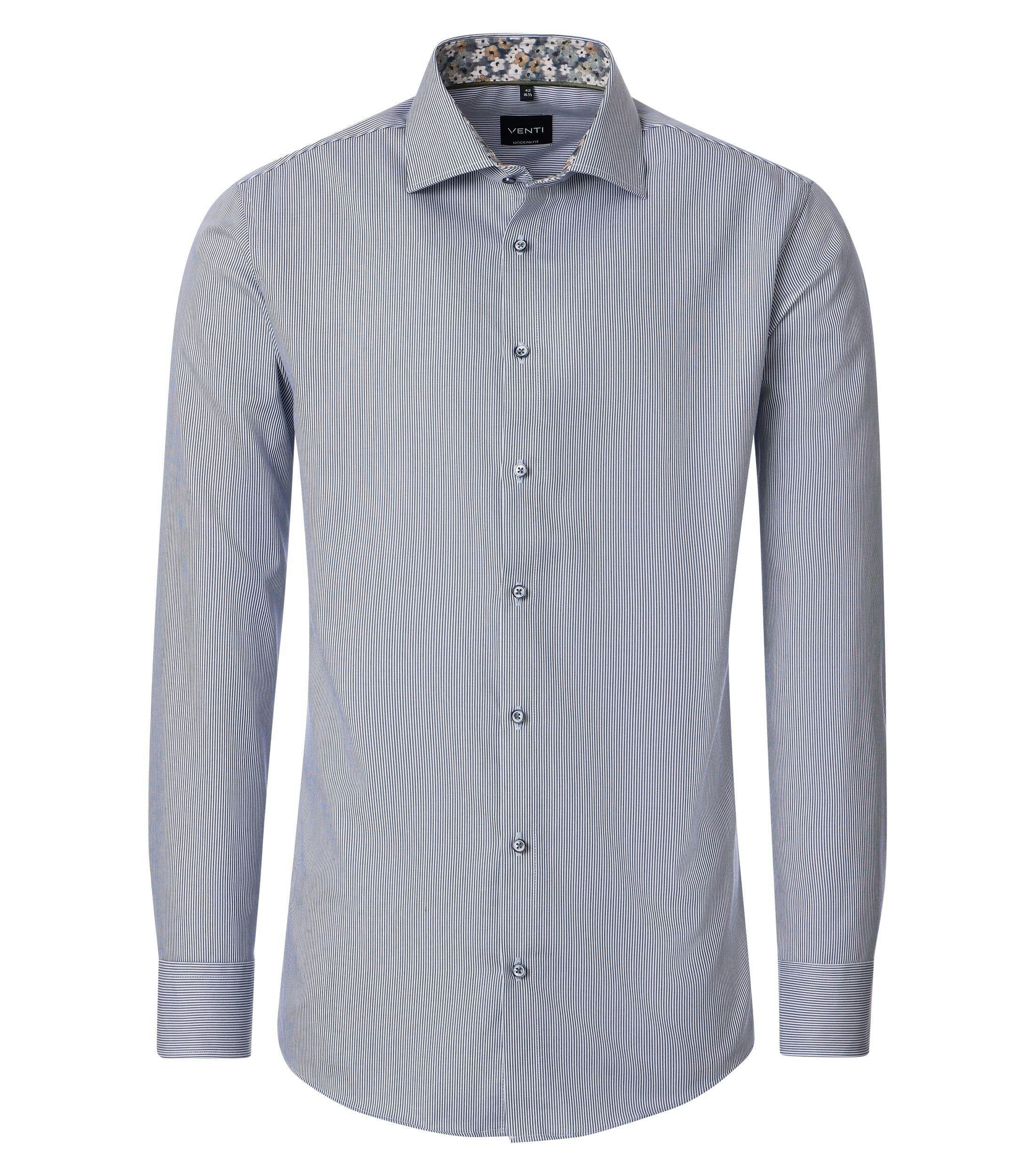 Ein Businesshemd im gestreift Muster in der Farbe Blau