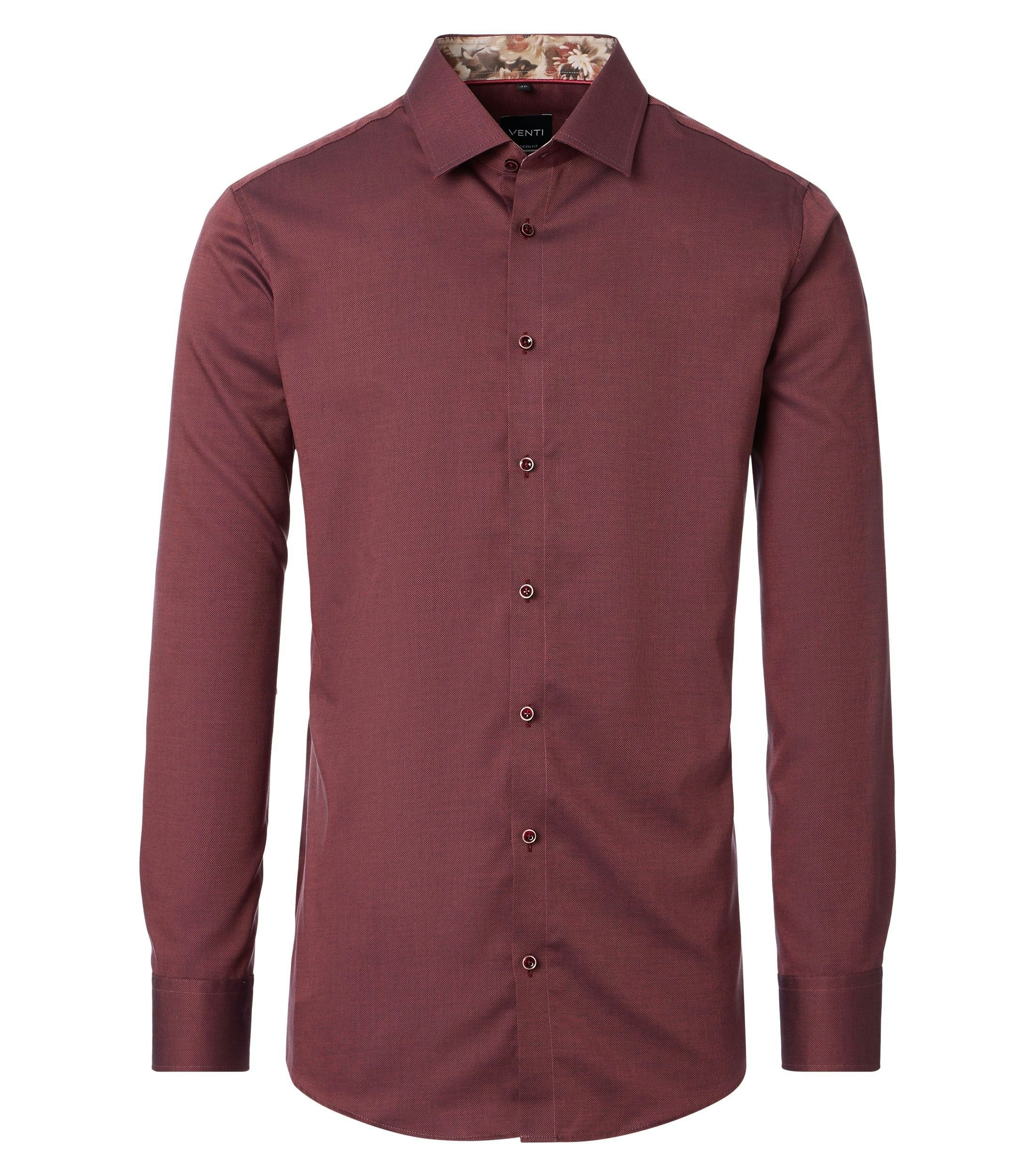 Ein Businesshemd im uni Muster in der Farbe Rot