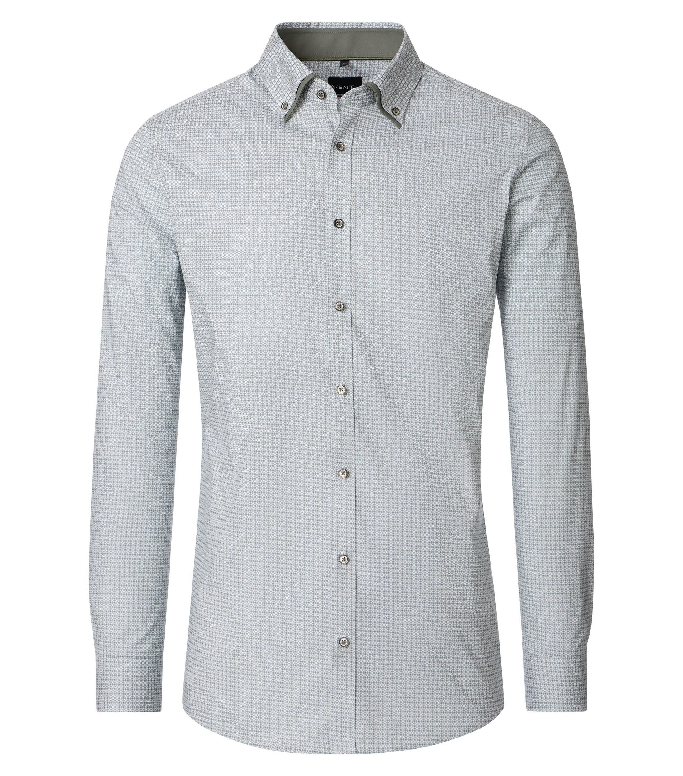 Ein Businesshemd im Print Muster in der Farbe Hellgrün