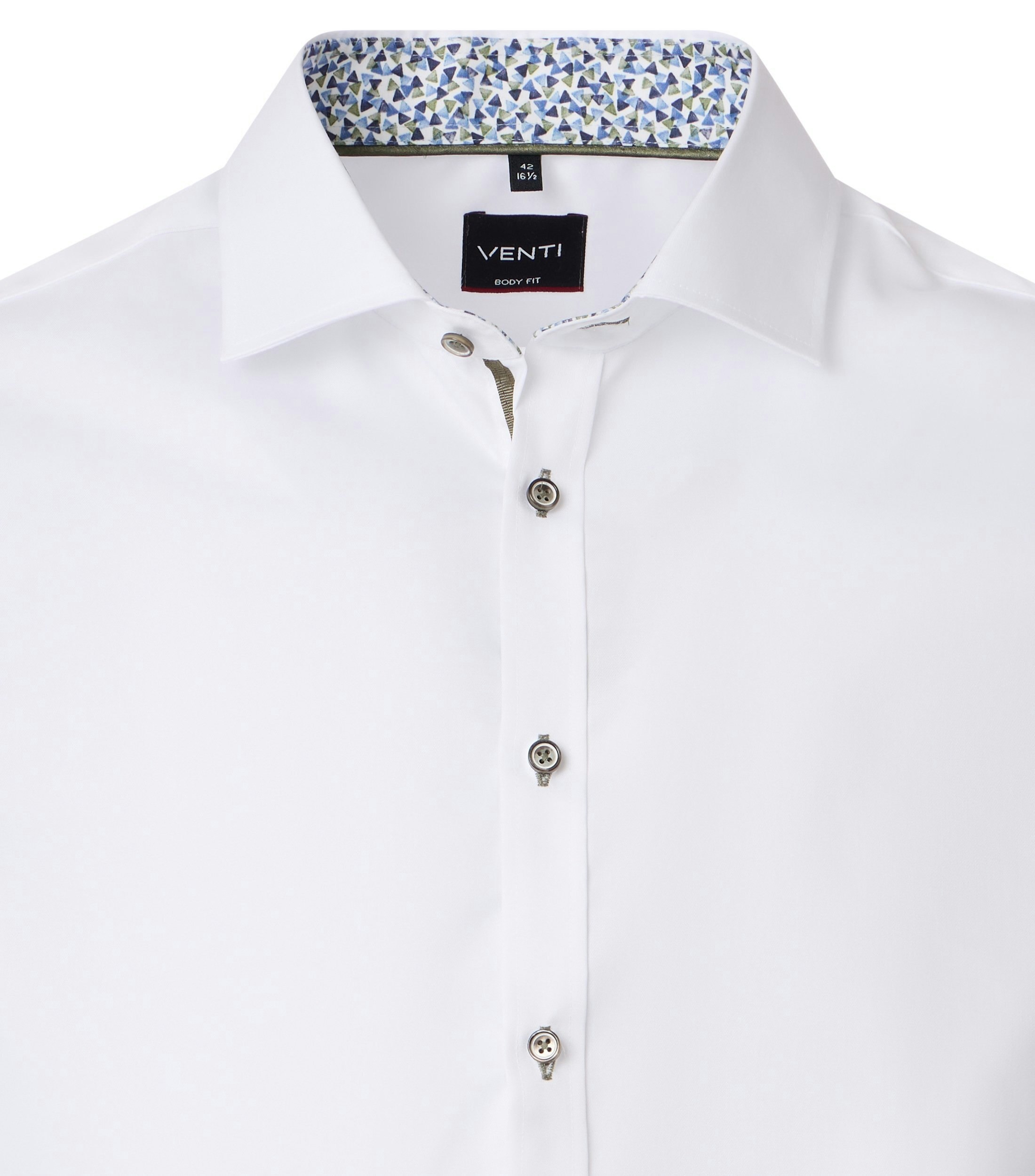 Ein Businesshemd im uni Muster in der Farbe Weiß