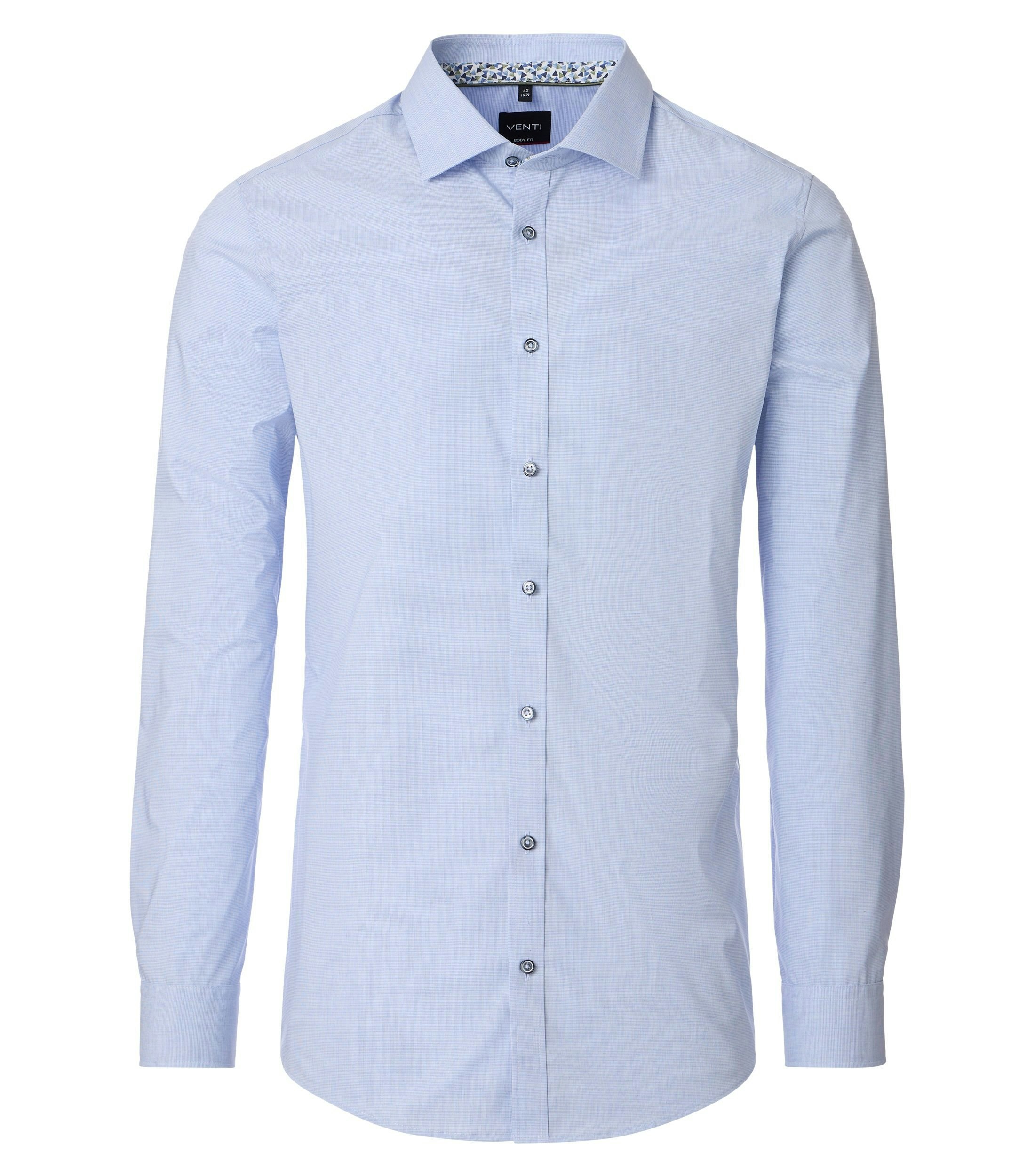 Ein Businesshemd im uni Muster in der Farbe 100 blau