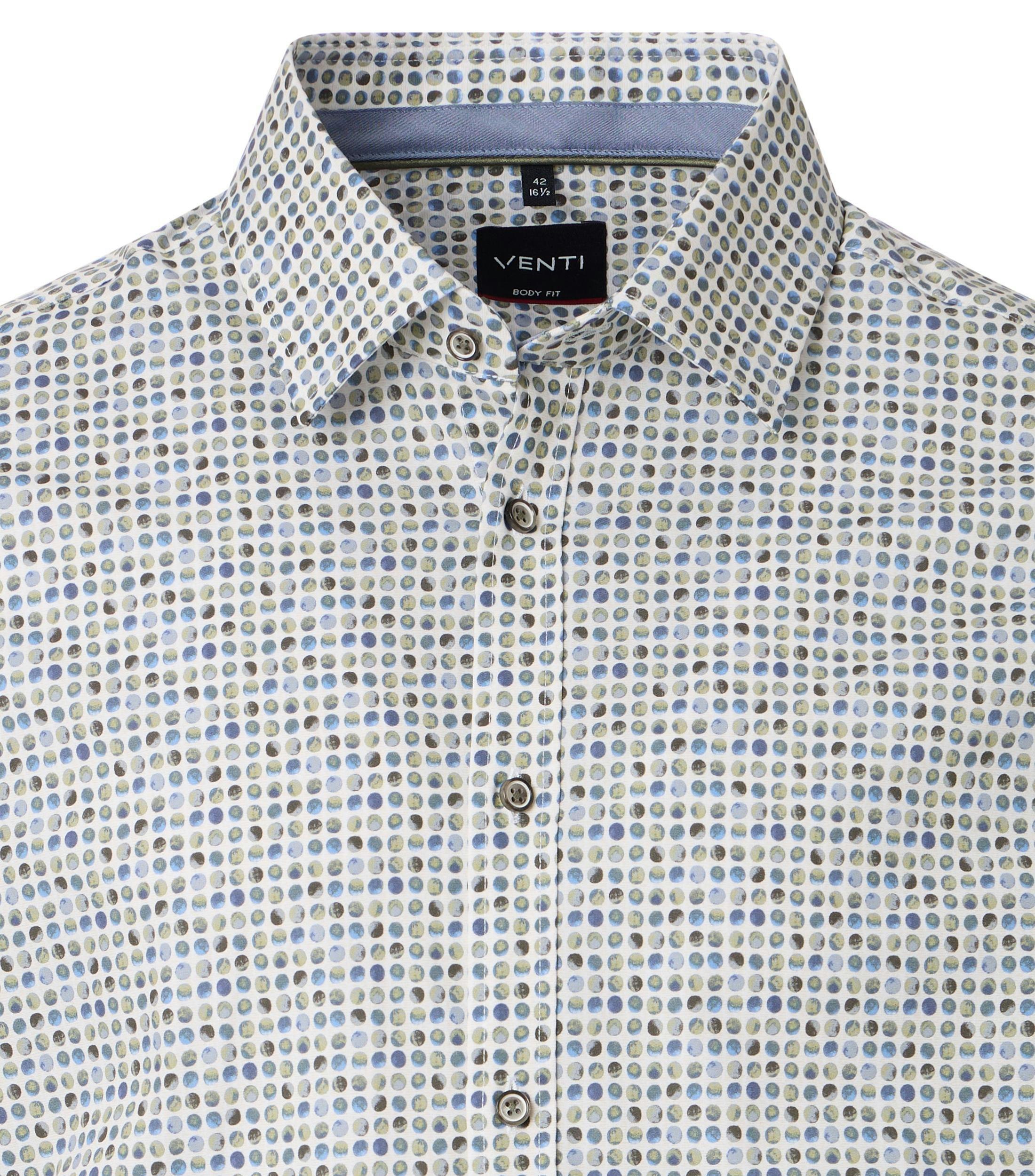 Ein Businesshemd im Print Muster in der Farbe Aqua