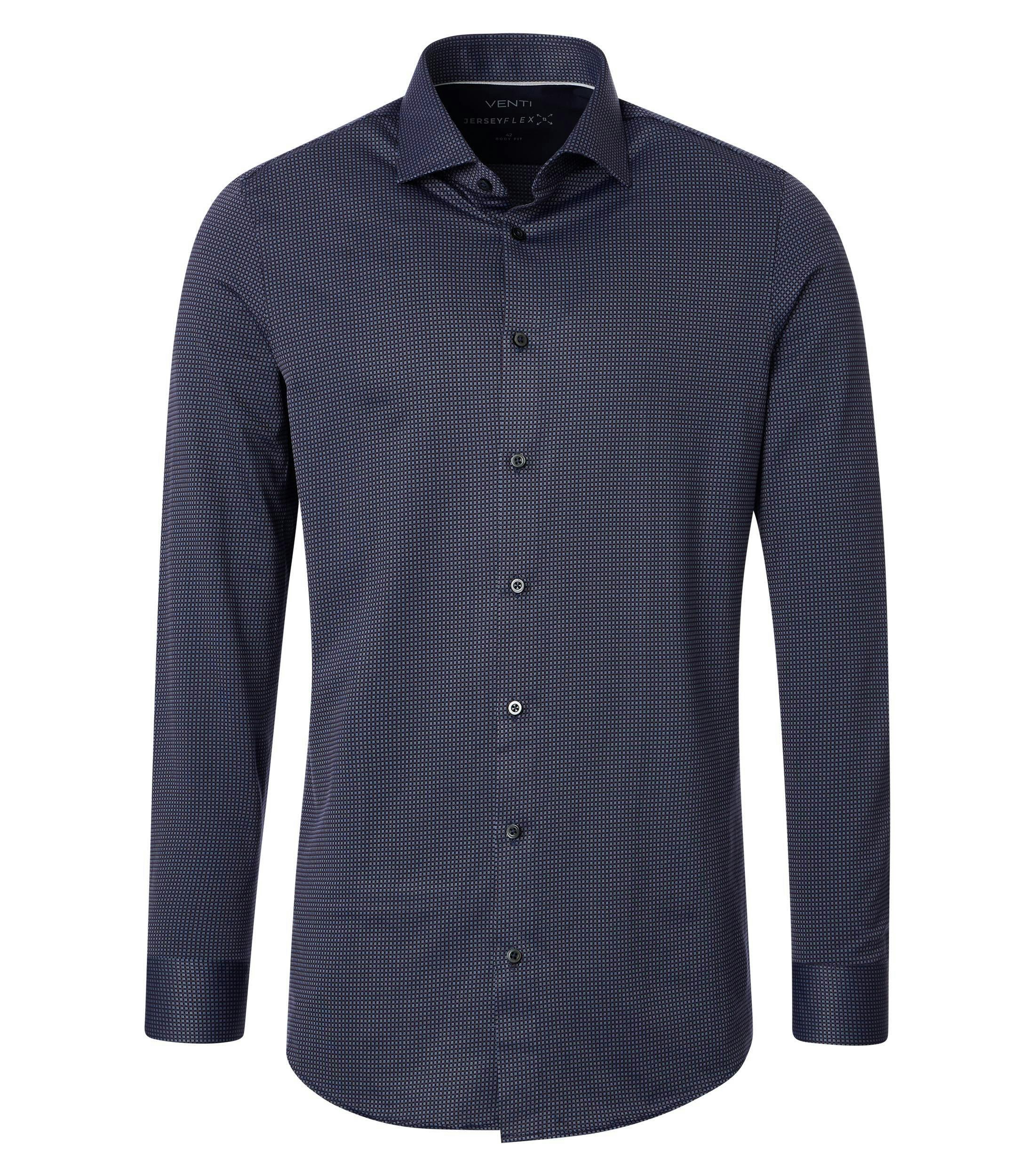 Ein Businesshemd im uni Muster in der Farbe Dunkelblau