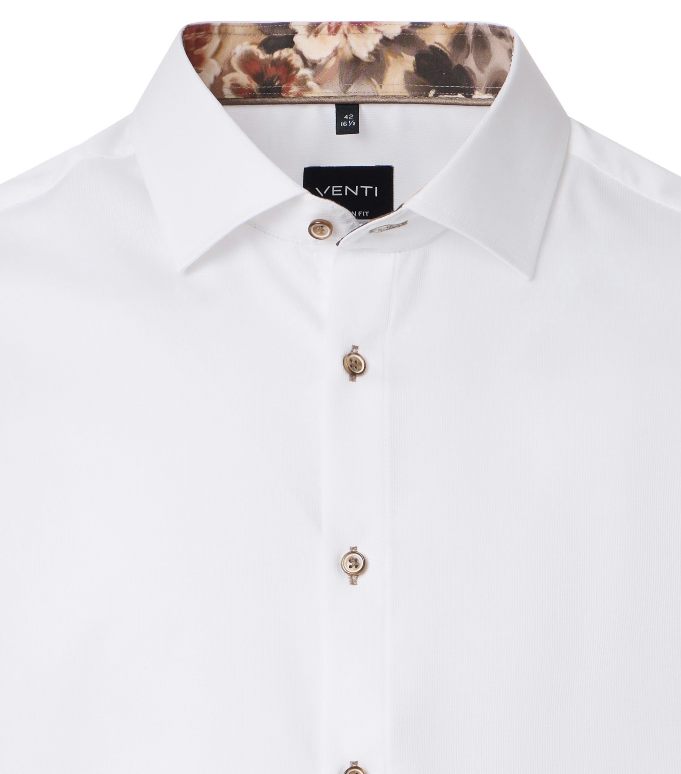 Ein Businesshemd im uni Muster in der Farbe Weiß