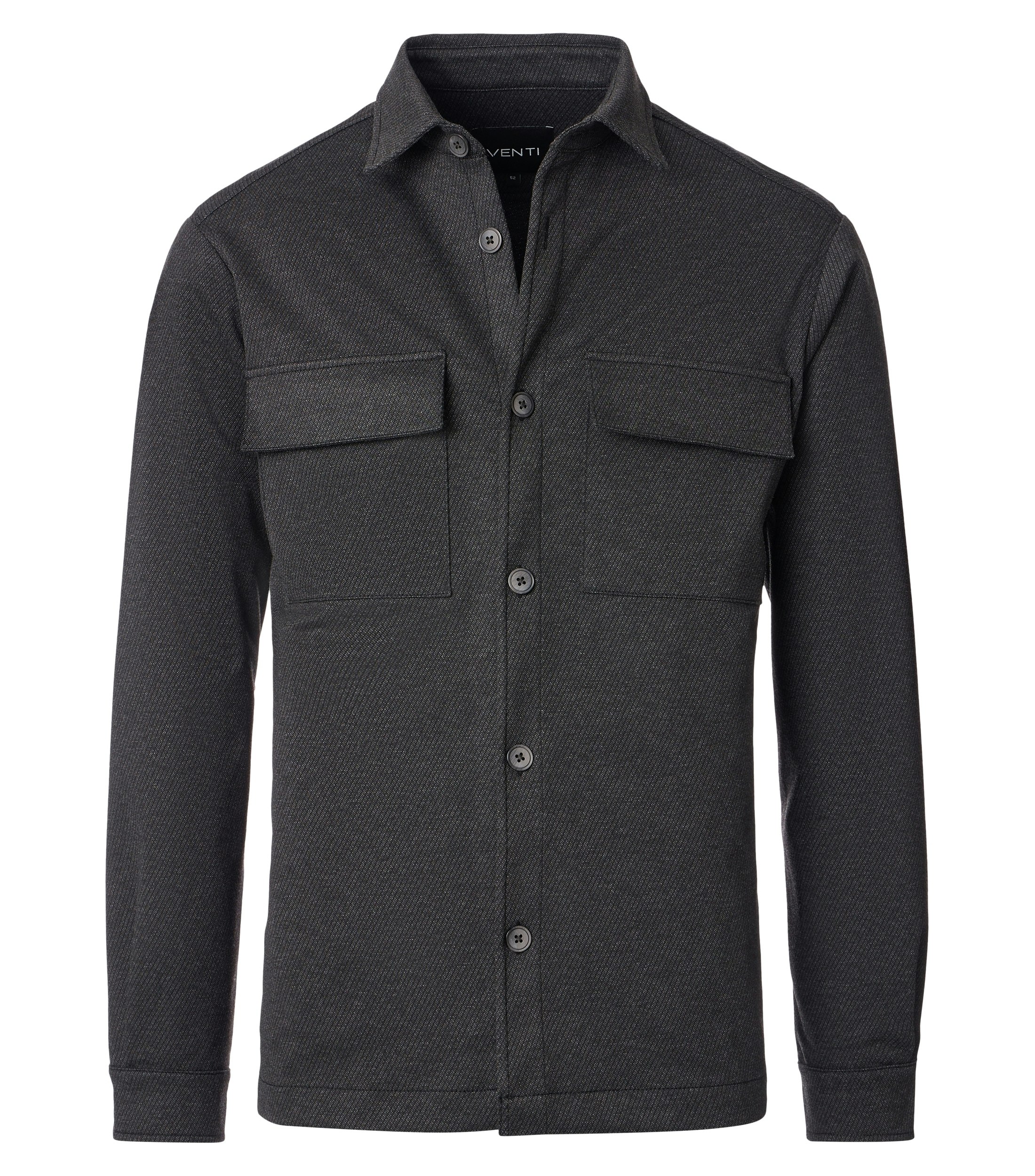 Ein Freizeithemd im uni Muster in der Farbe Schwarz