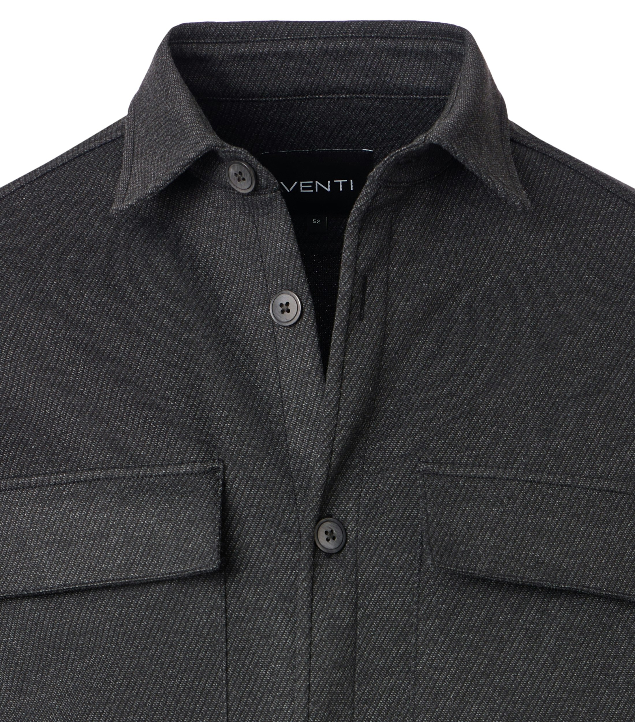 Ein Freizeithemd im uni Muster in der Farbe Schwarz