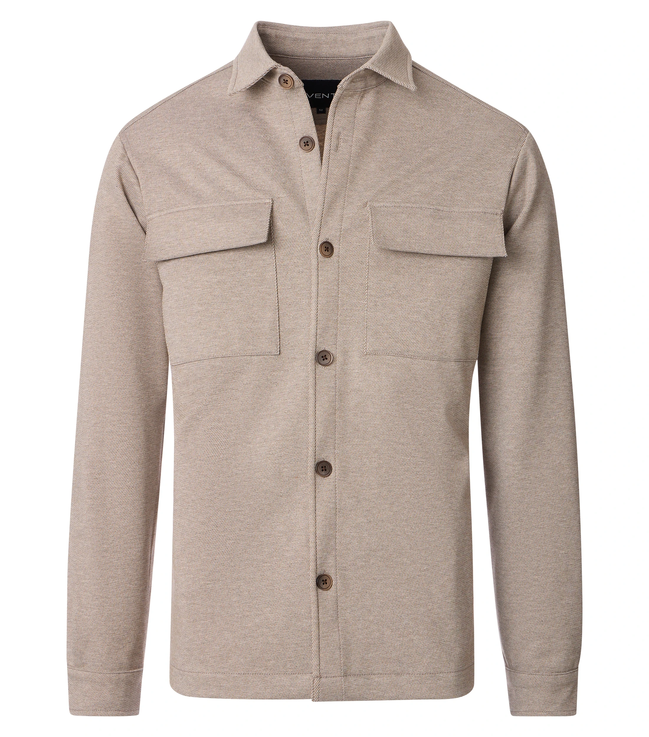 Hemdjacke im unifarbenen Design in der Farbe Beige