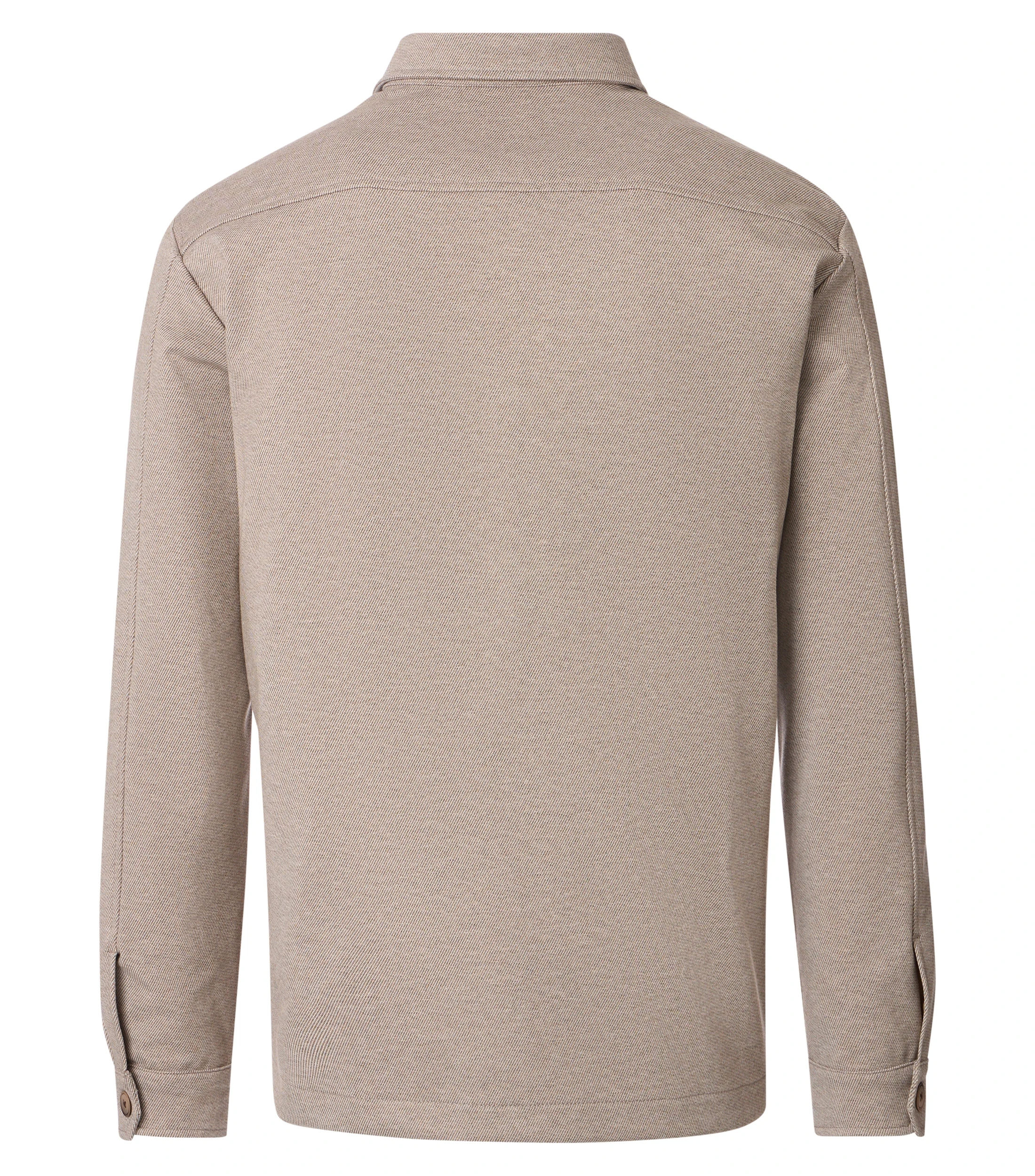 Hemdjacke im unifarbenen Design in der Farbe Beige