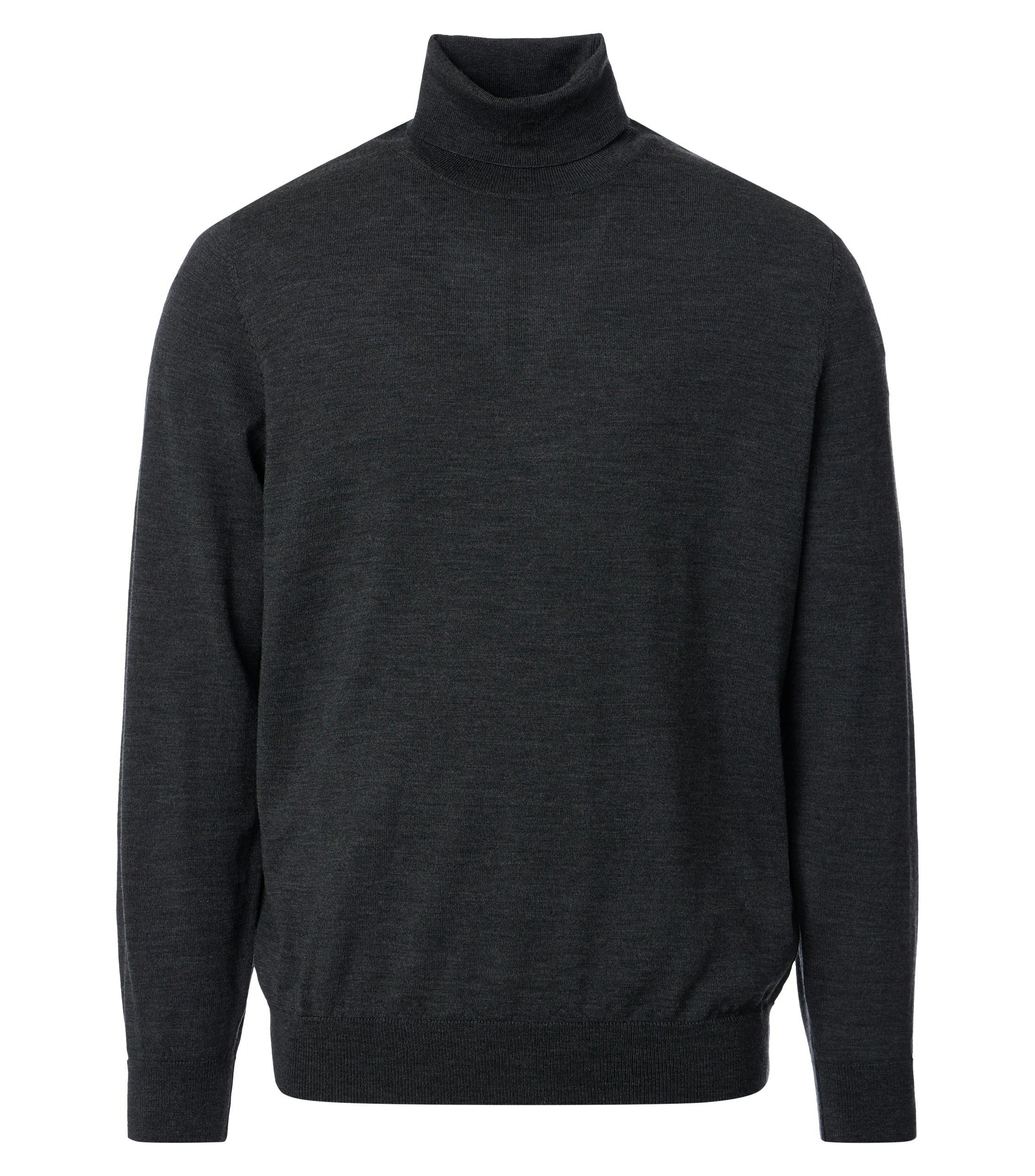 Ein Pullover im uni Muster in der Farbe Dunkelgrau