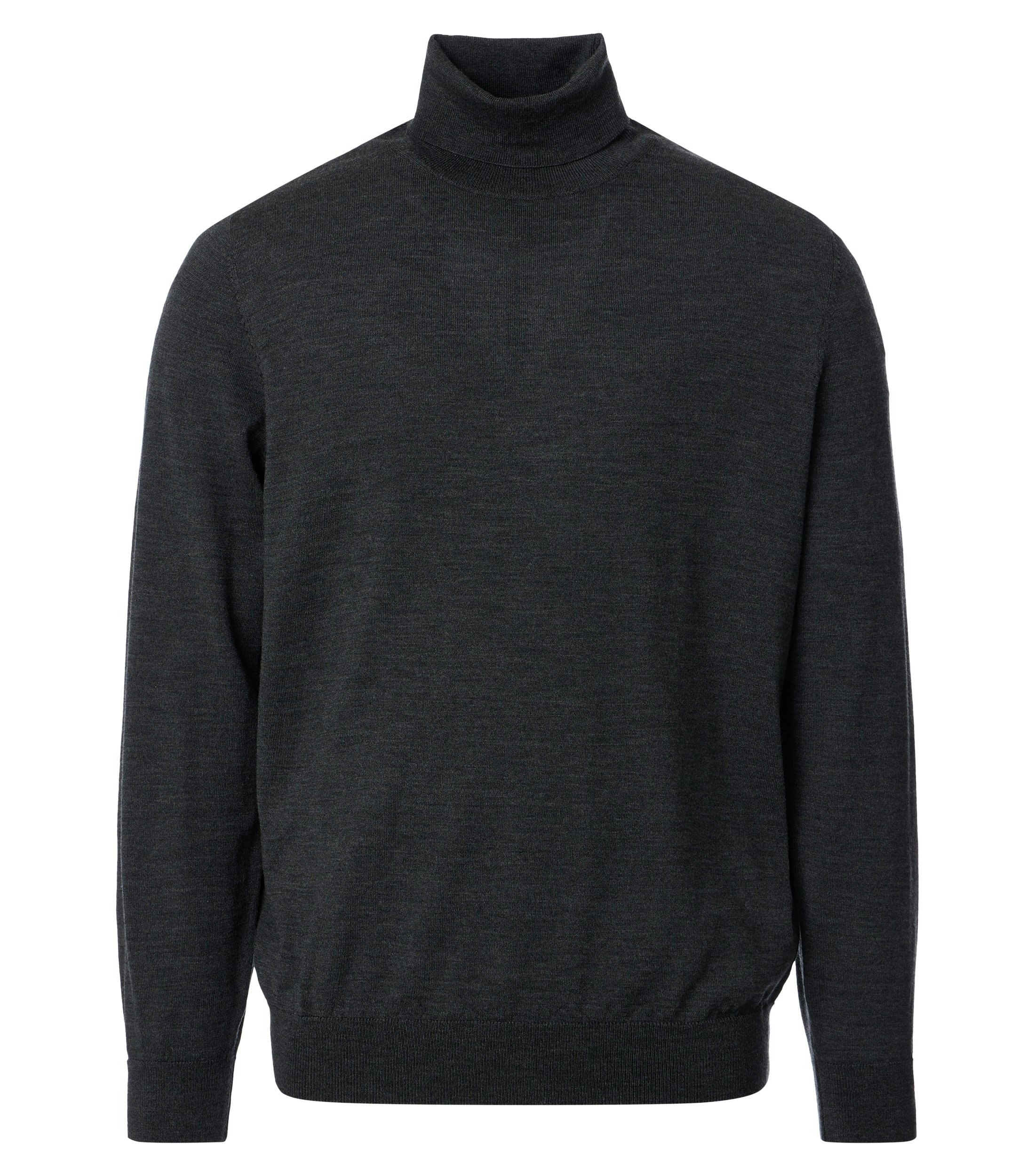 Ein Pullover im uni Muster in der Farbe Dunkelgrau