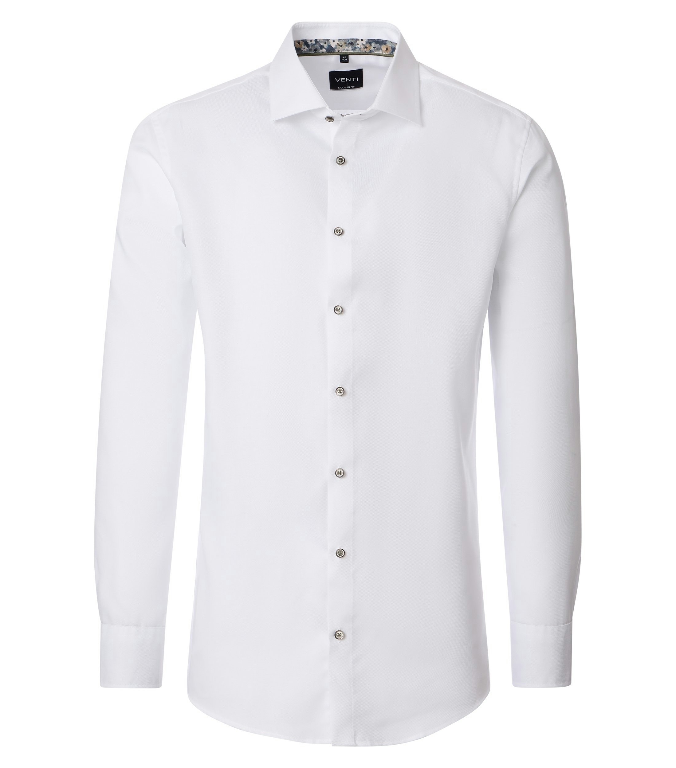 Ein Businesshemd im uni Muster in der Farbe Weiß