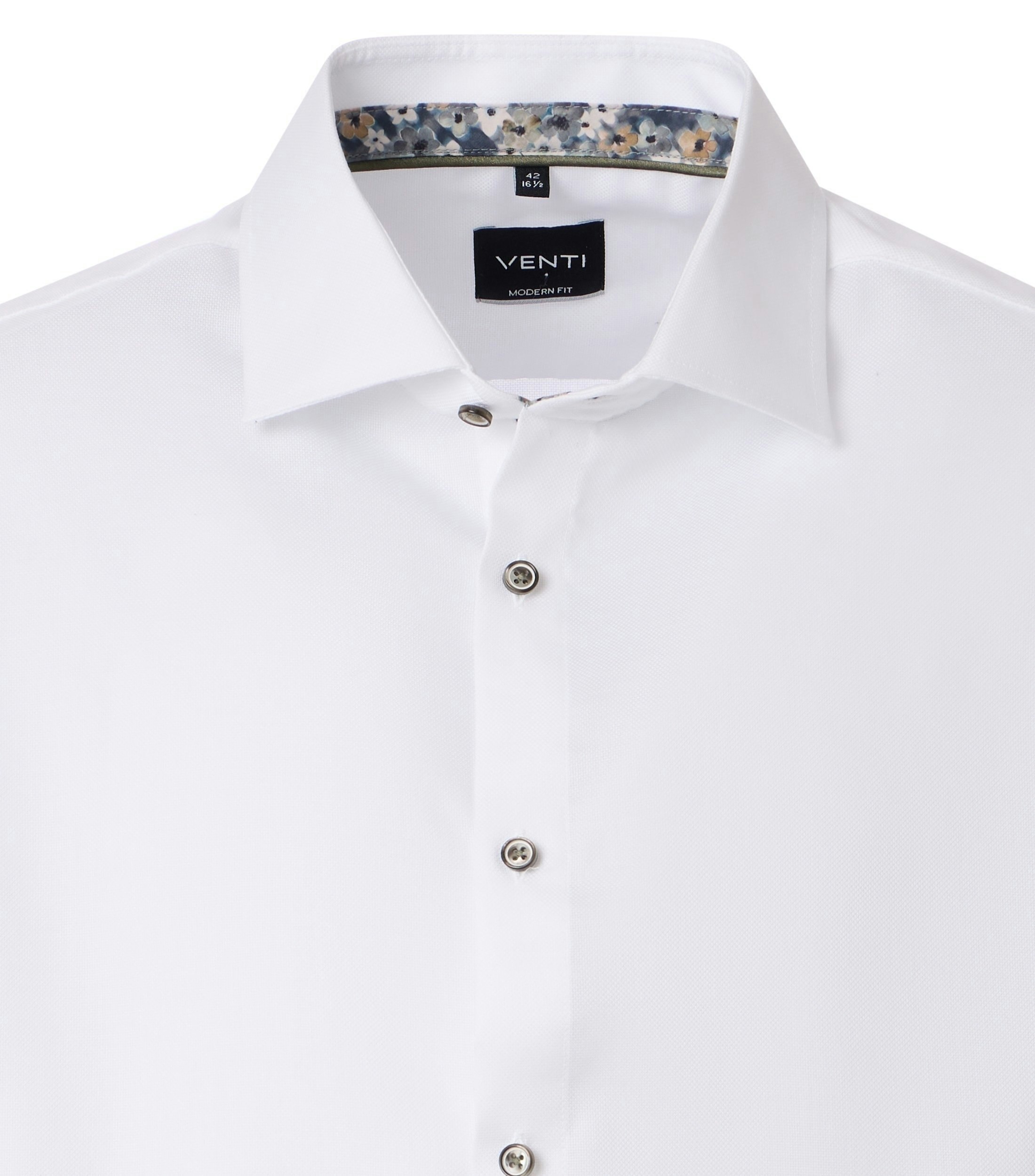 Ein Businesshemd im uni Muster in der Farbe Weiß