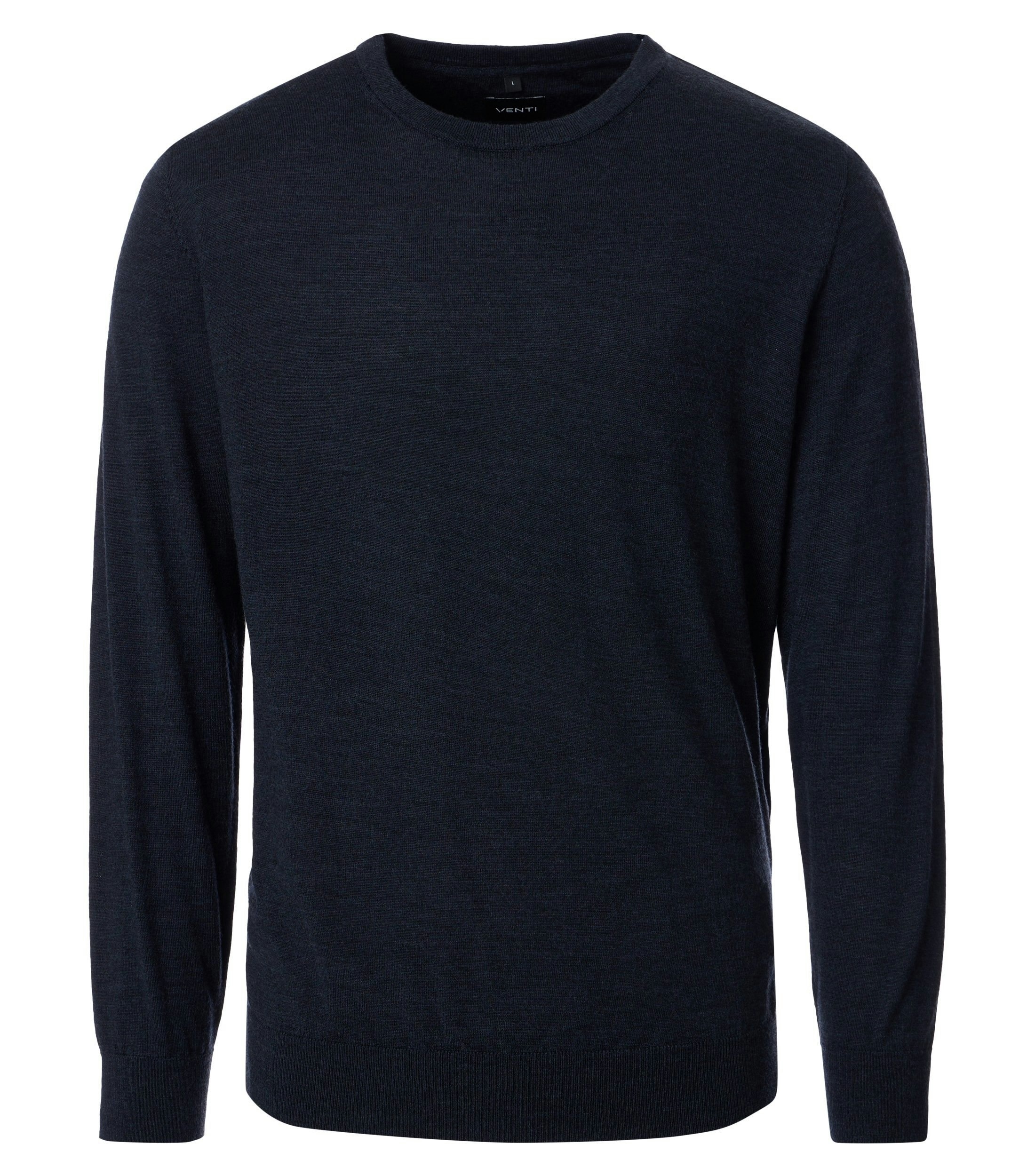 Ein Pullover im uni Muster in der Farbe Dunkelblau