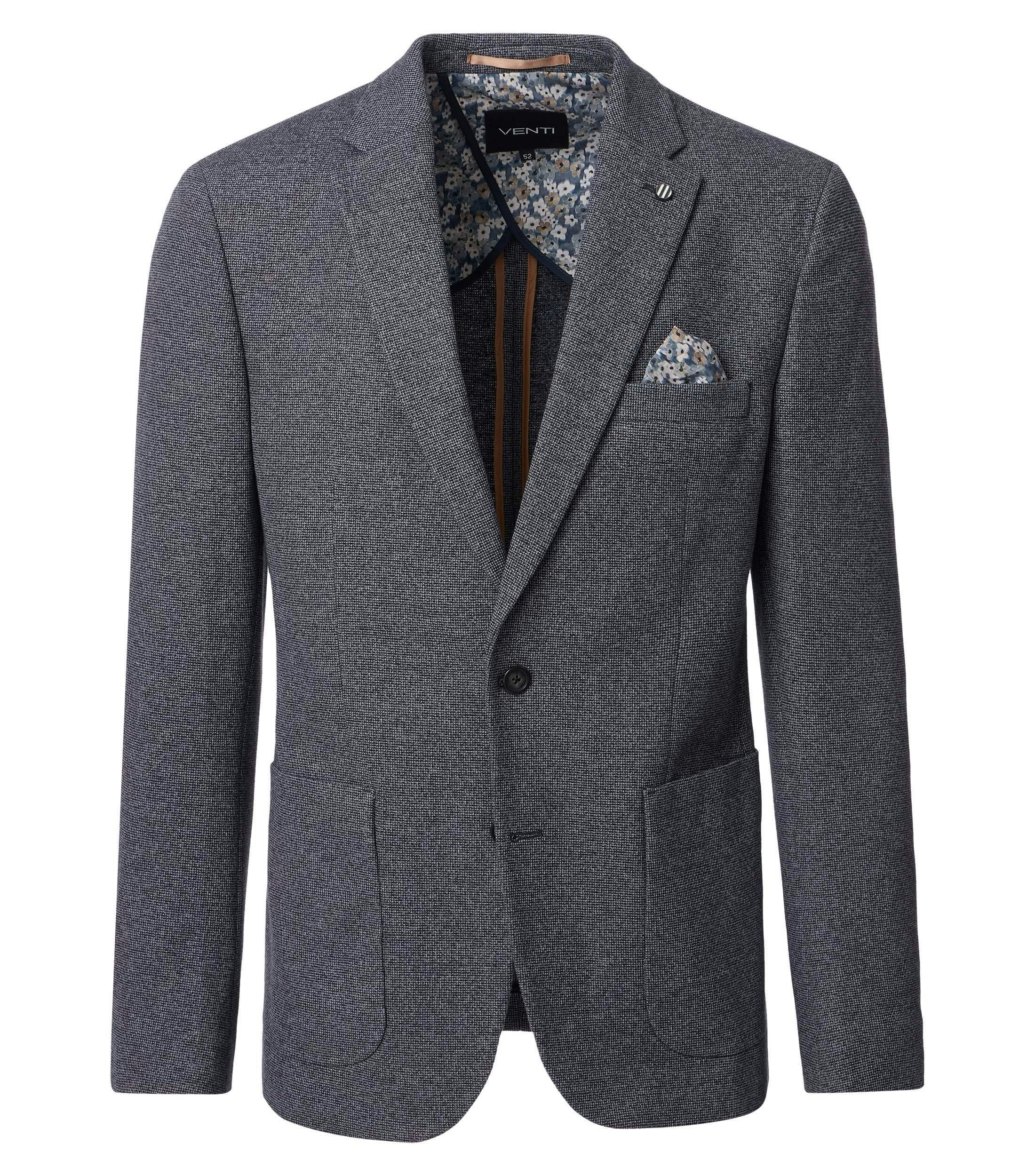 Ein Sakko im uni Muster in der Farbe Blau