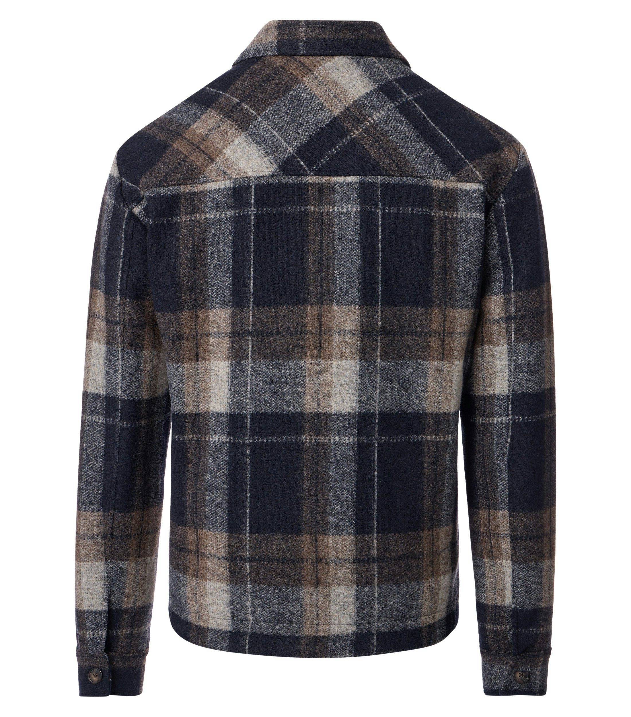 Hemdjacke im karierten Muster in der Farbe Blau