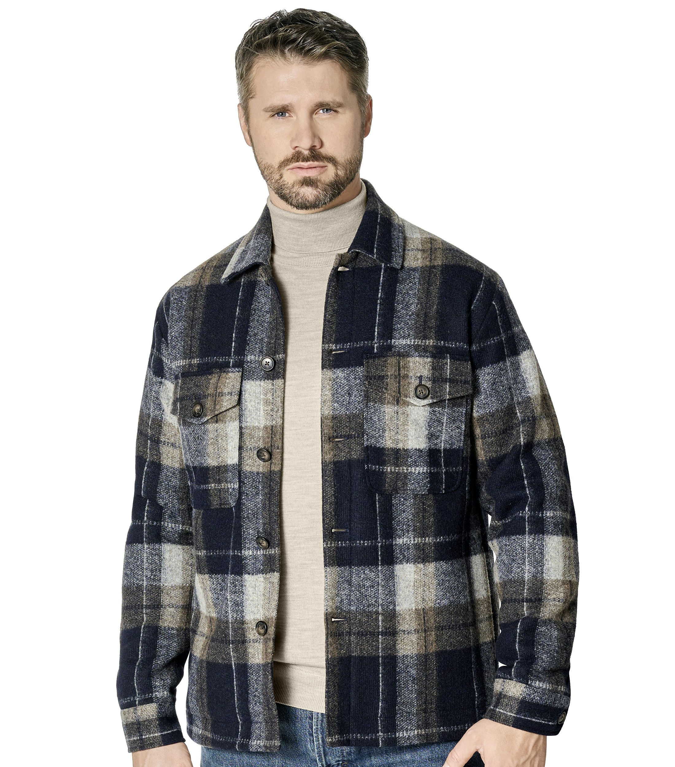 Ein Businesshemd im uni Muster in der Farbe Blau