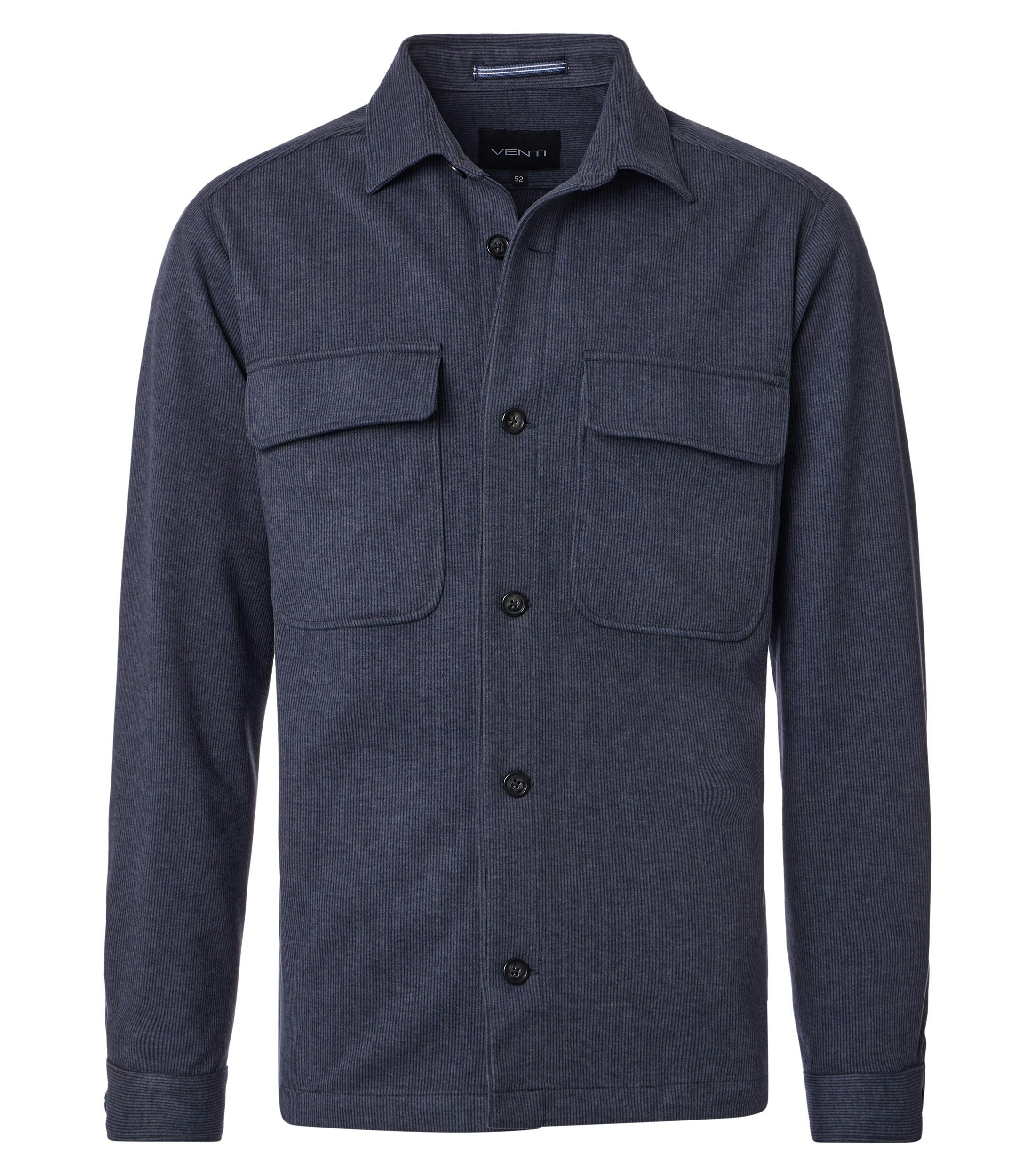 Ein Businesshemd im uni Muster in der Farbe Dunkelblau