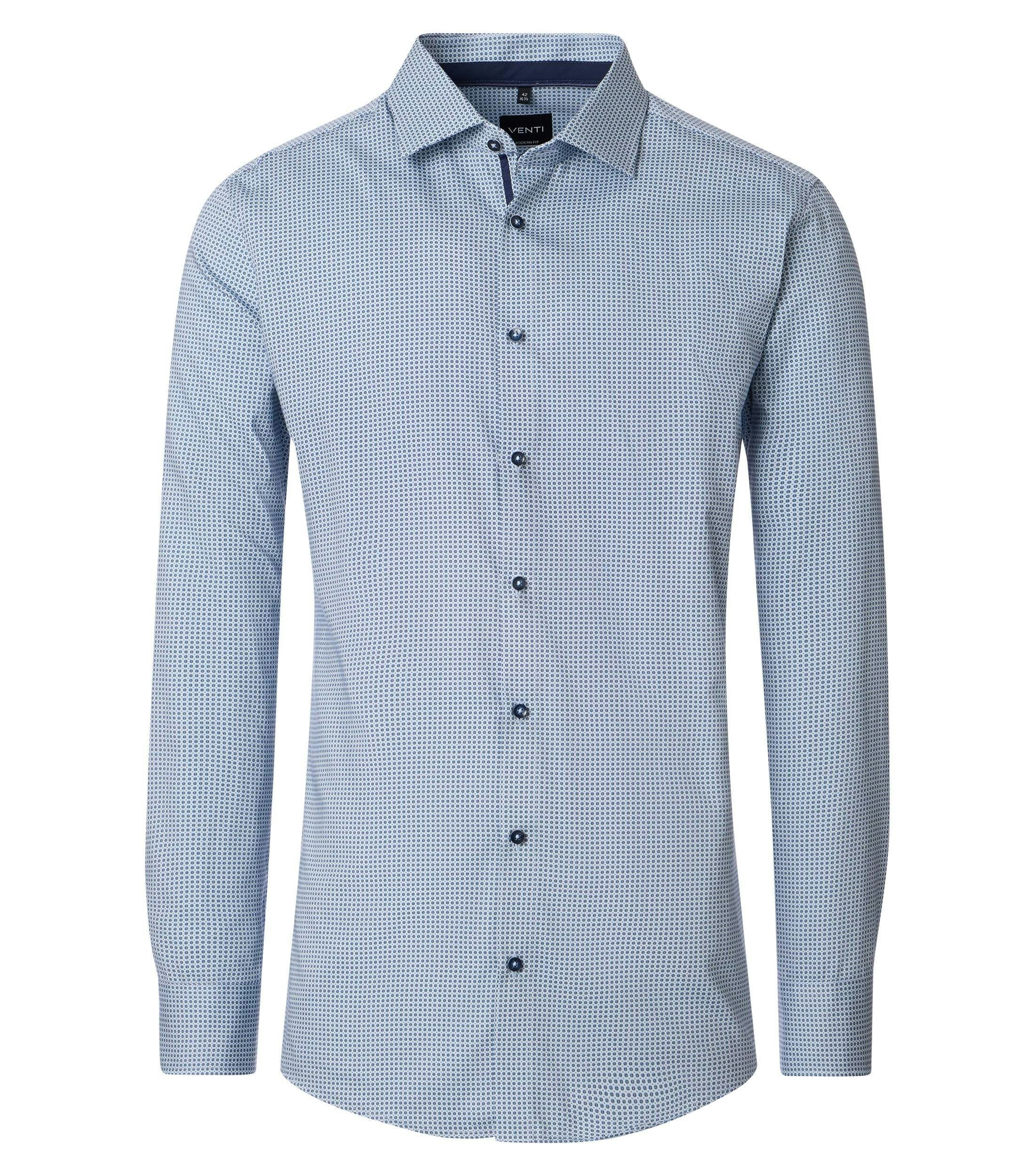 Ein Businesshemd im Print Muster in der Farbe Hellblau