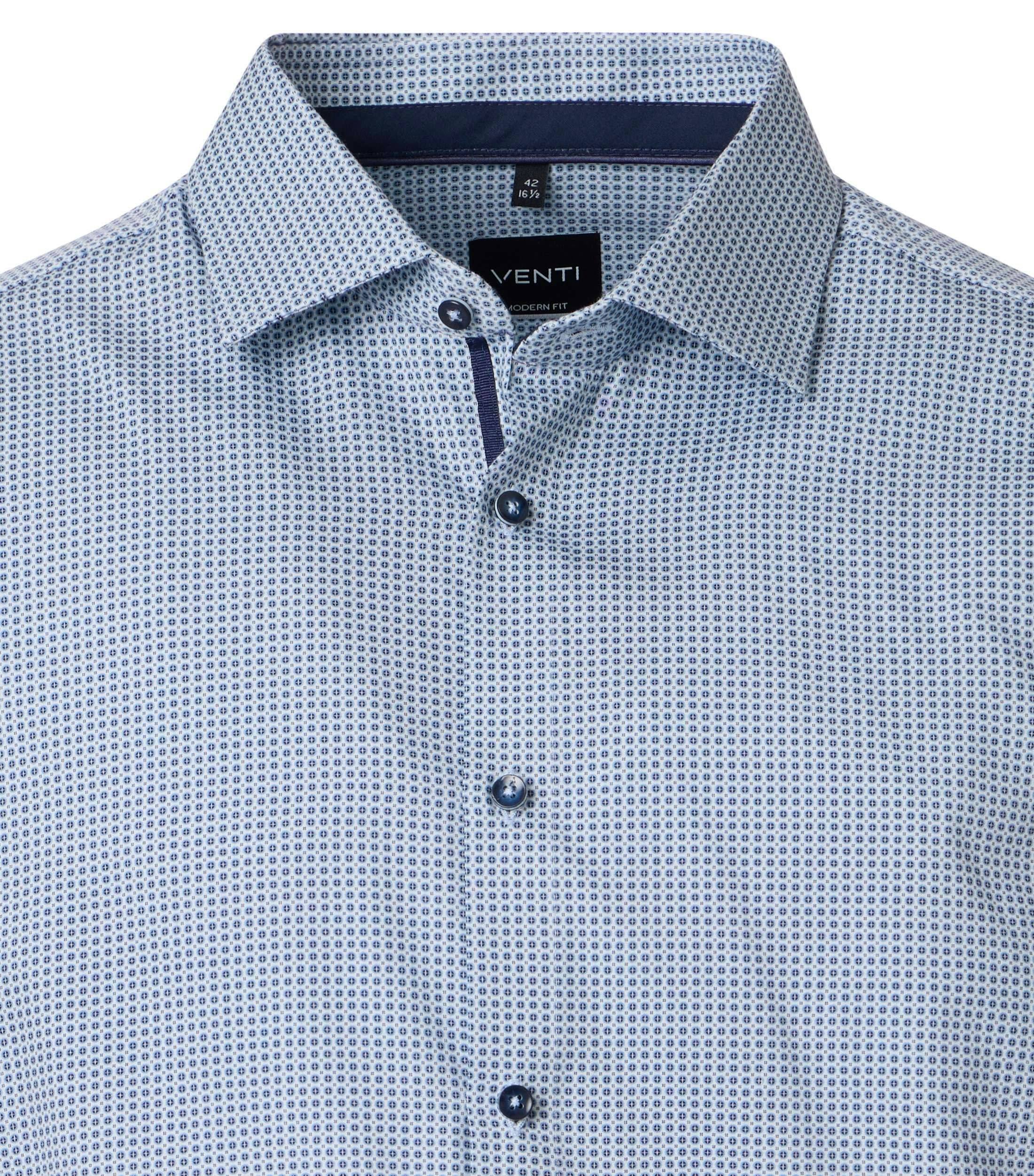 Ein Businesshemd im Print Muster in der Farbe Hellblau