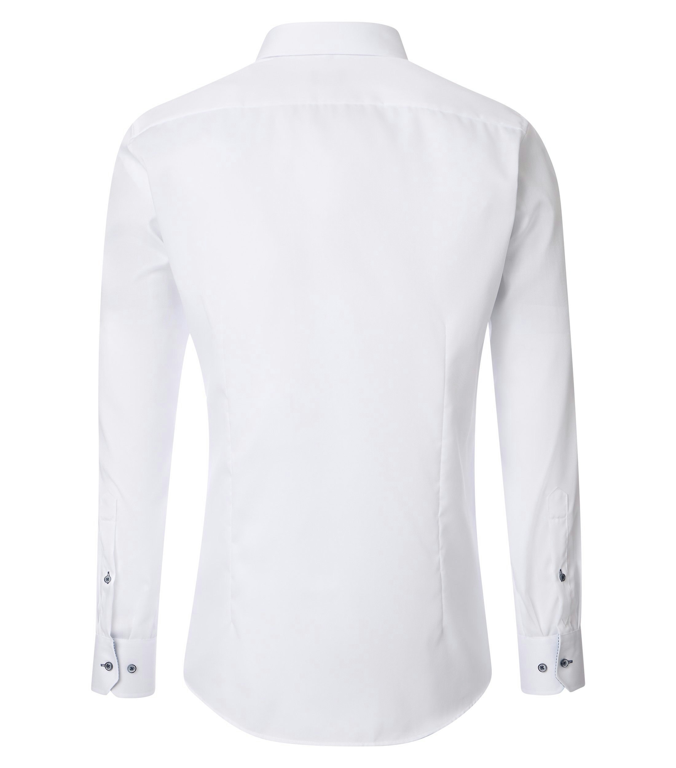 Ein Businesshemd im uni Muster in der Farbe Weiß