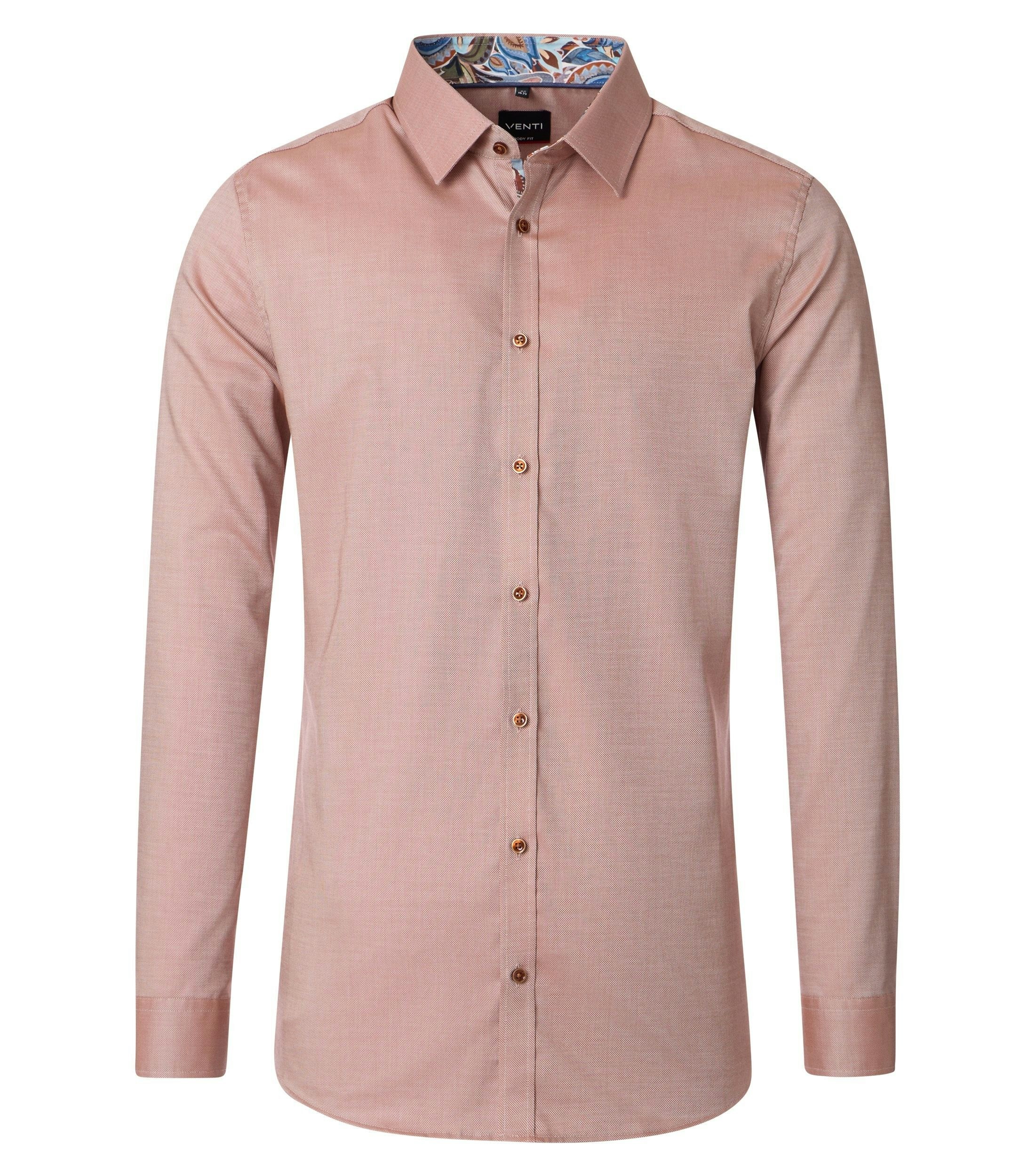 Ein Businesshemd im uni Muster in der Farbe Orange