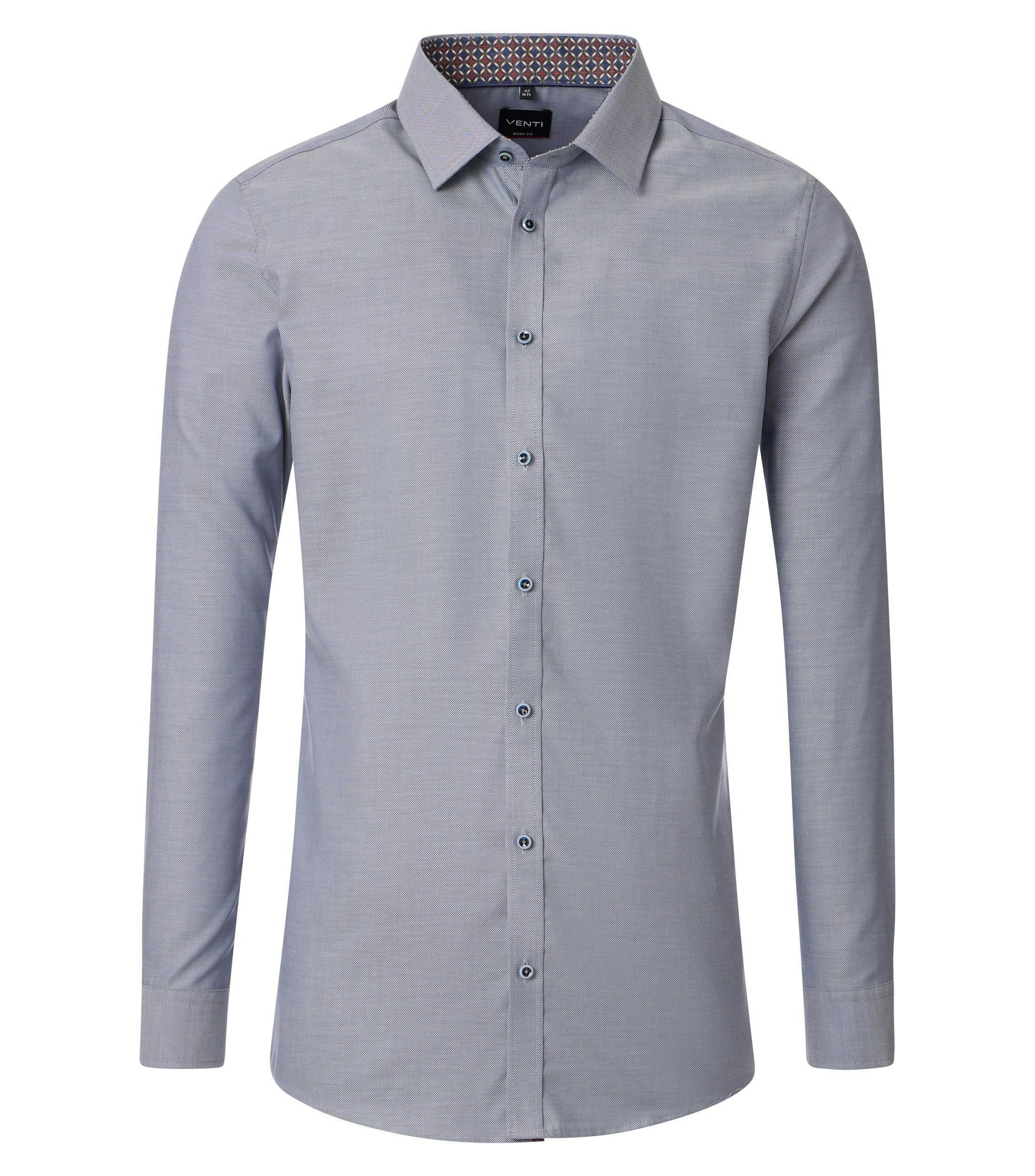 Ein Businesshemd im uni Muster in der Farbe Blau