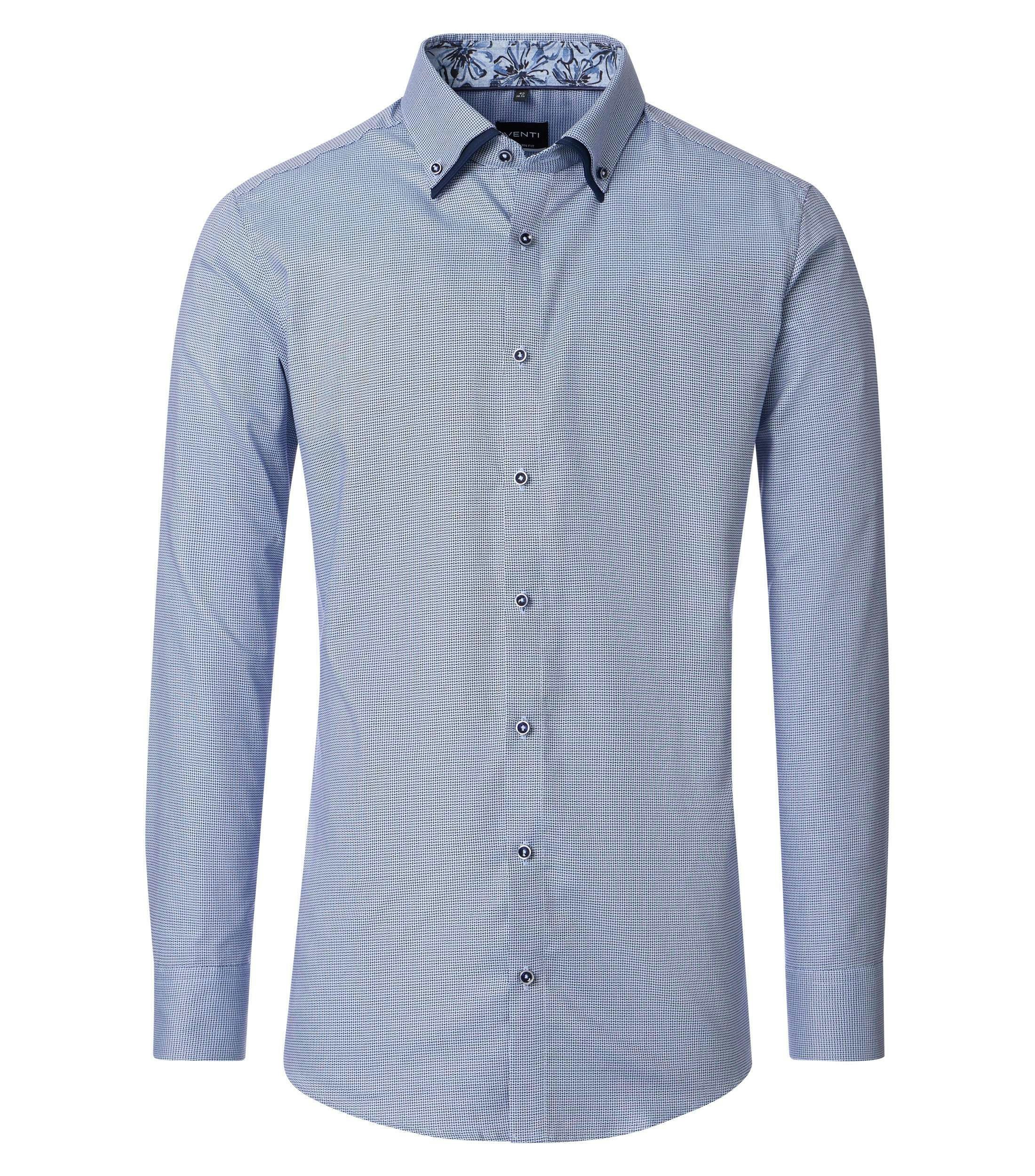 Ein Businesshemd im uni Muster in der Farbe Blau