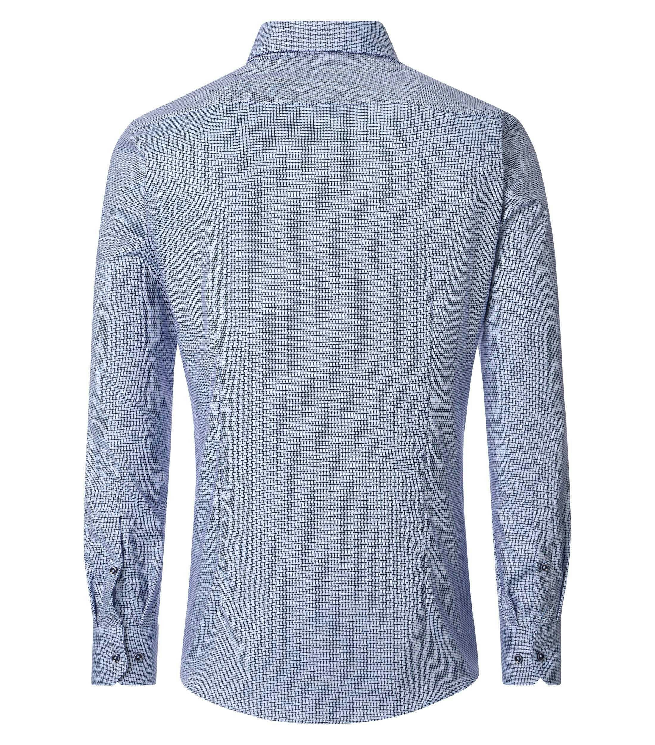 Ein Businesshemd im uni Muster in der Farbe Blau
