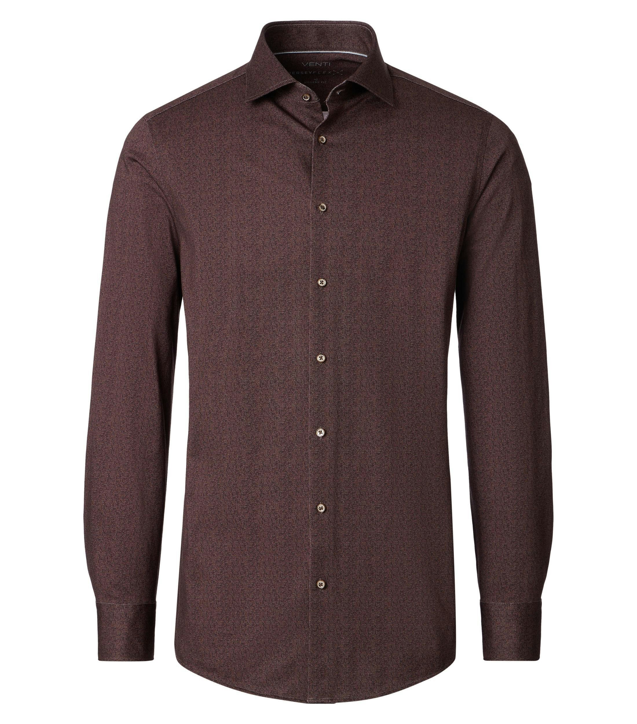 Ein Businesshemd im Print Muster in der Farbe Braun