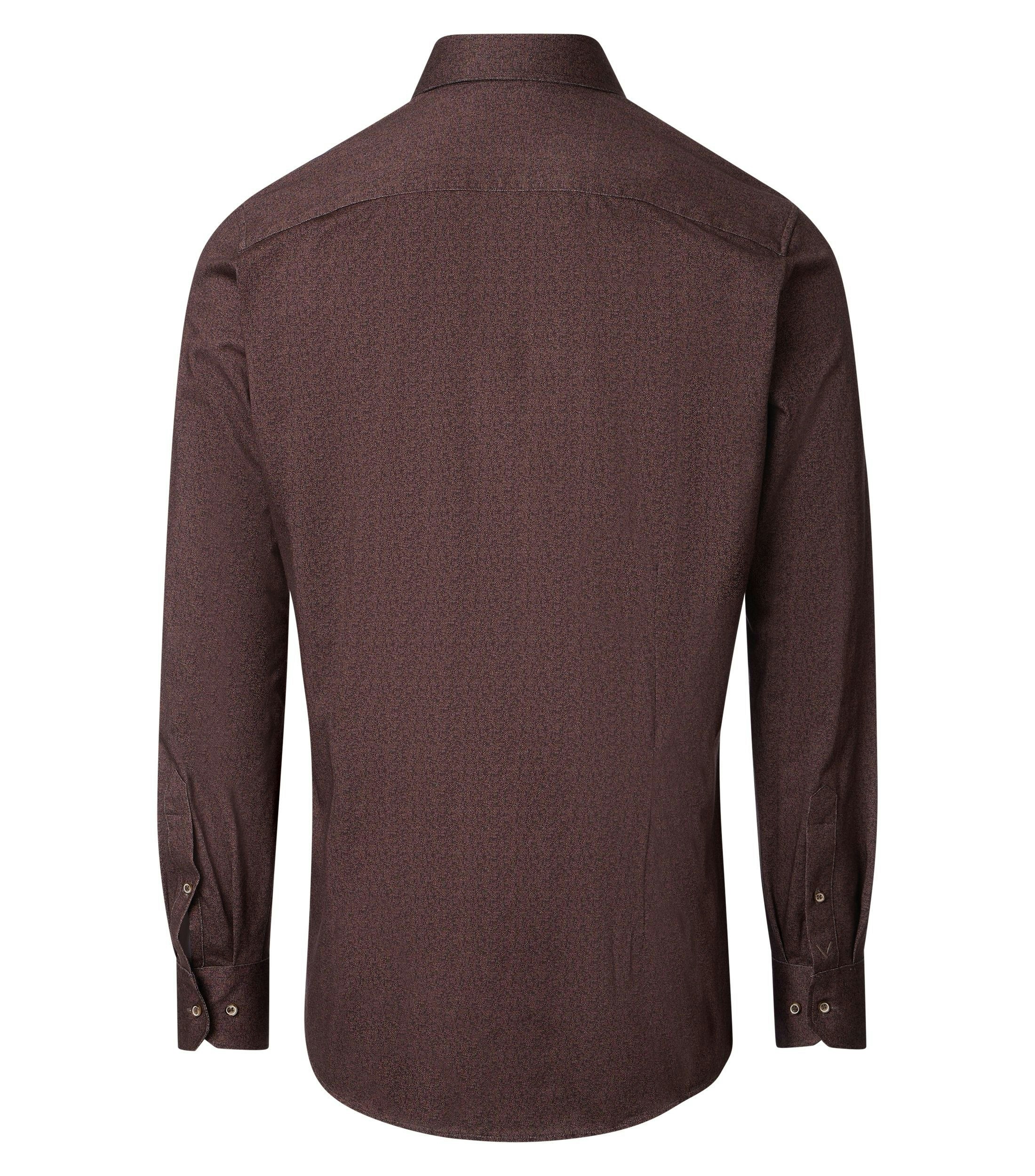 Ein Businesshemd im Print Muster in der Farbe Braun