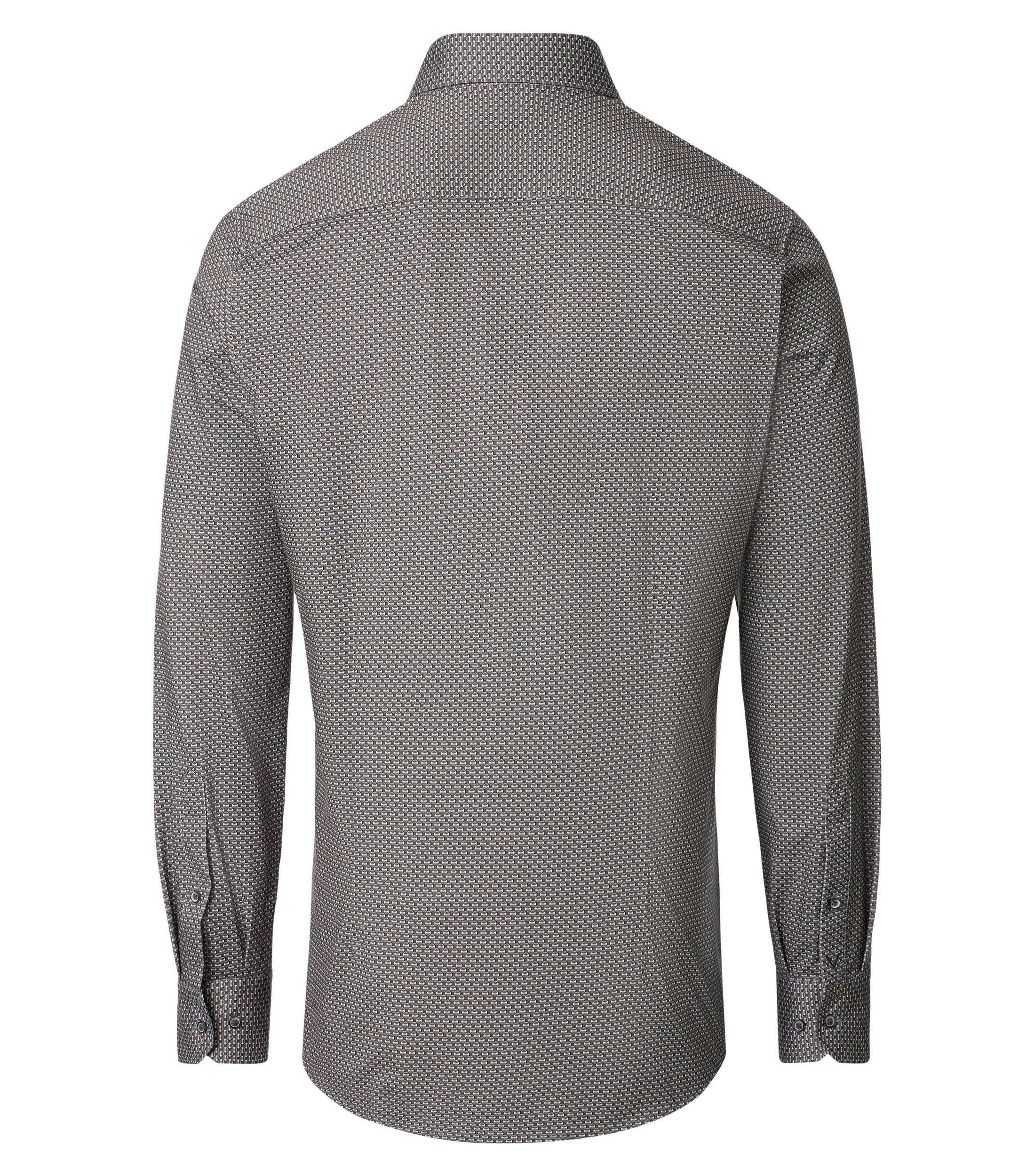 Ein Businesshemd im Print Muster in der Farbe Orange