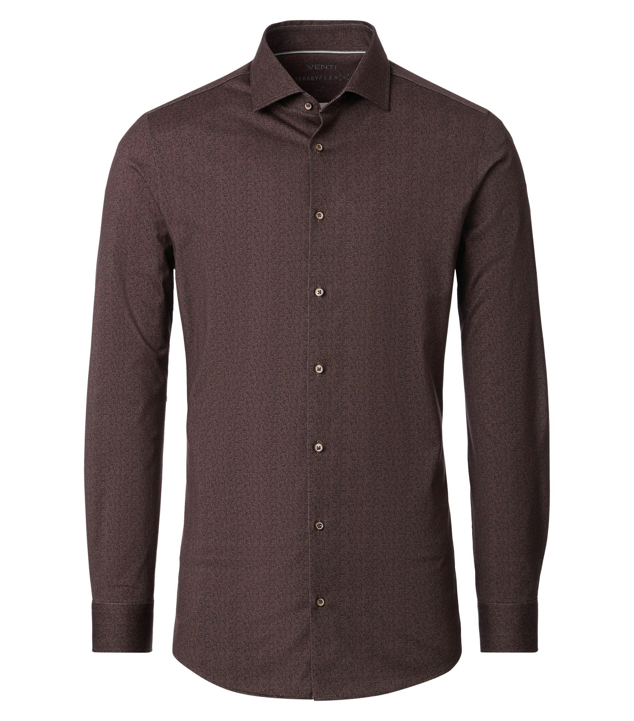 Ein Businesshemd im Print Muster in der Farbe Braun