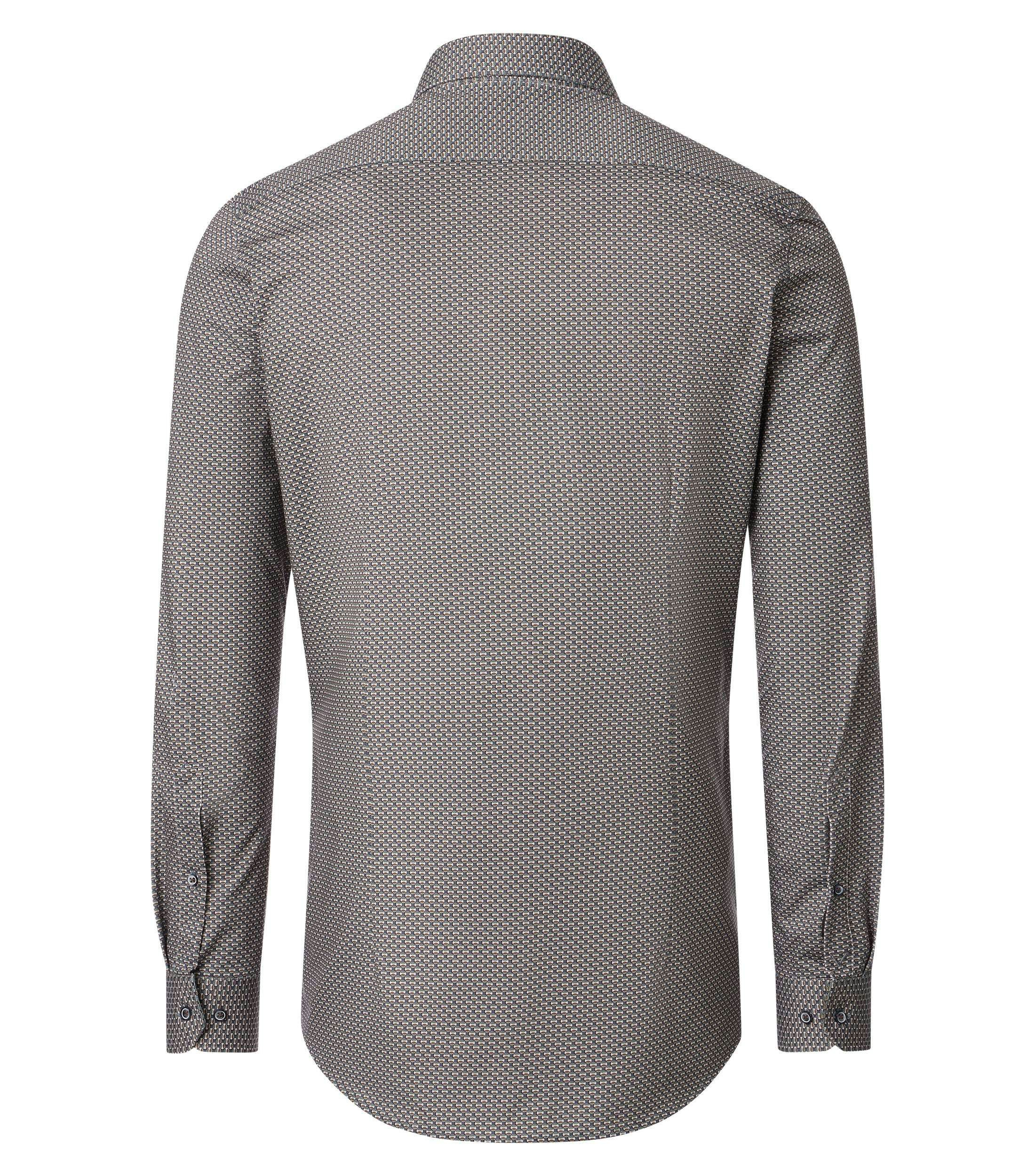 Ein Businesshemd im Print Muster in der Farbe Dunkelorange