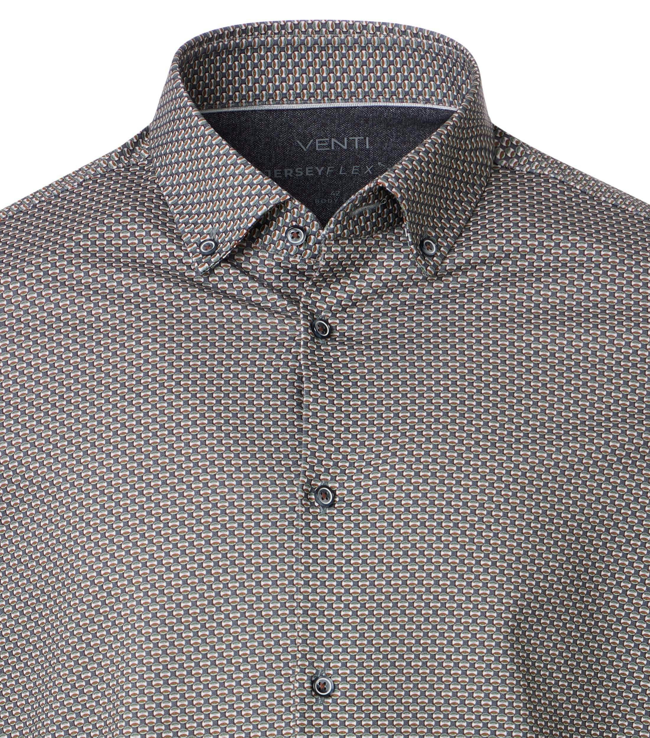 Ein Businesshemd im Print Muster in der Farbe Dunkelorange