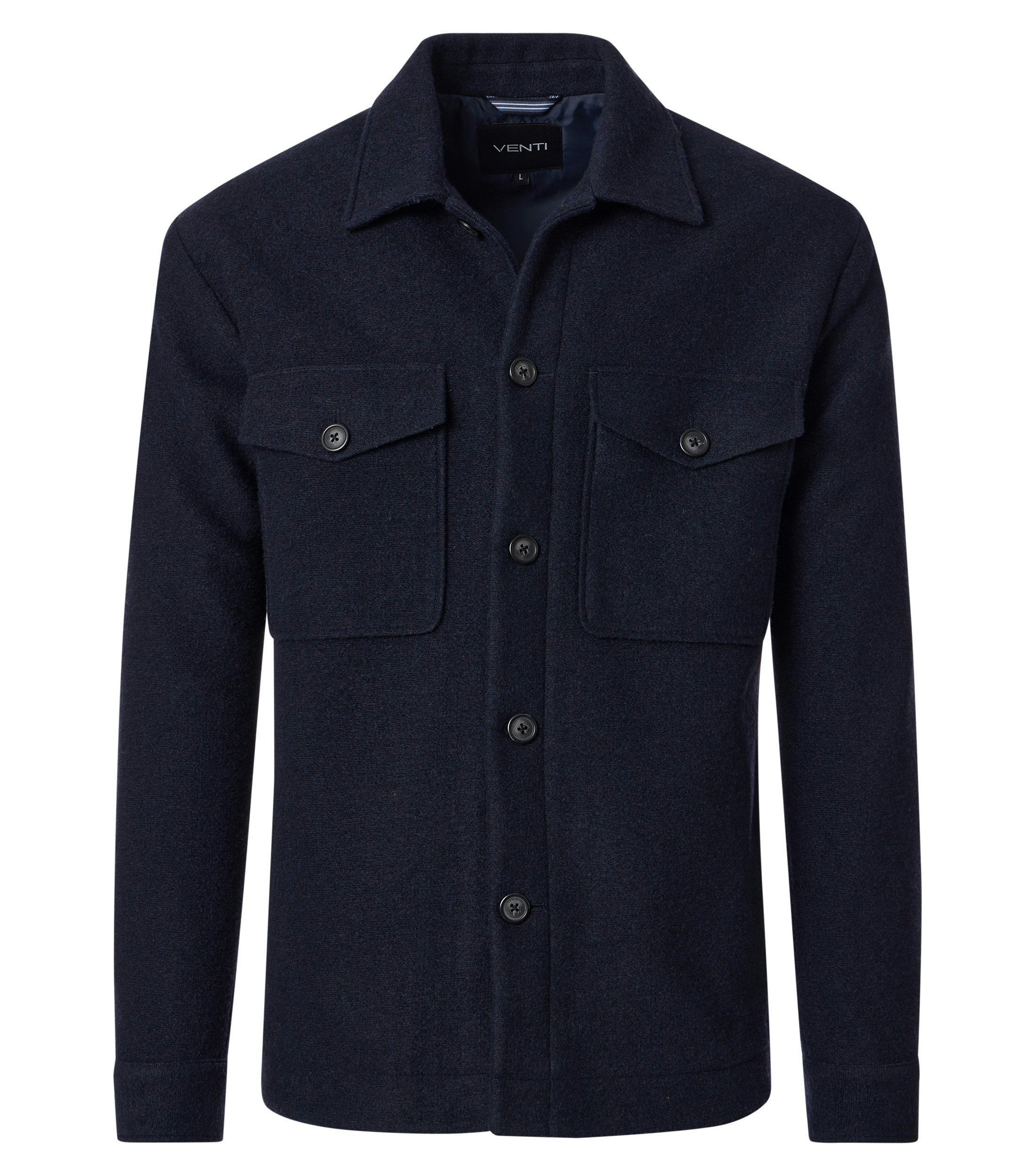 Ein Businesshemd im uni Muster in der Farbe Dunkelblau