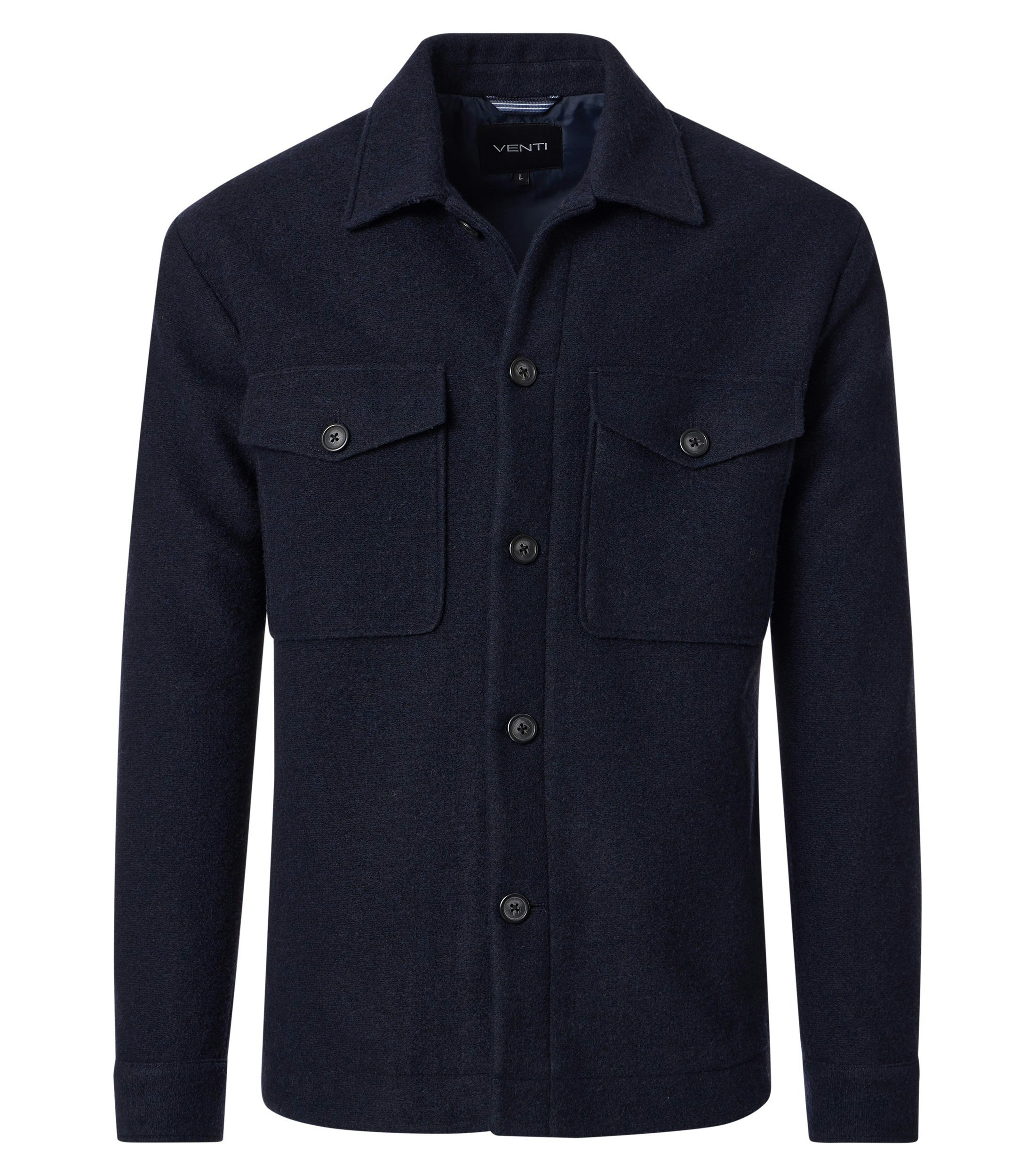 Hemdjacke im karierten Muster in der Farbe Dunkelblau