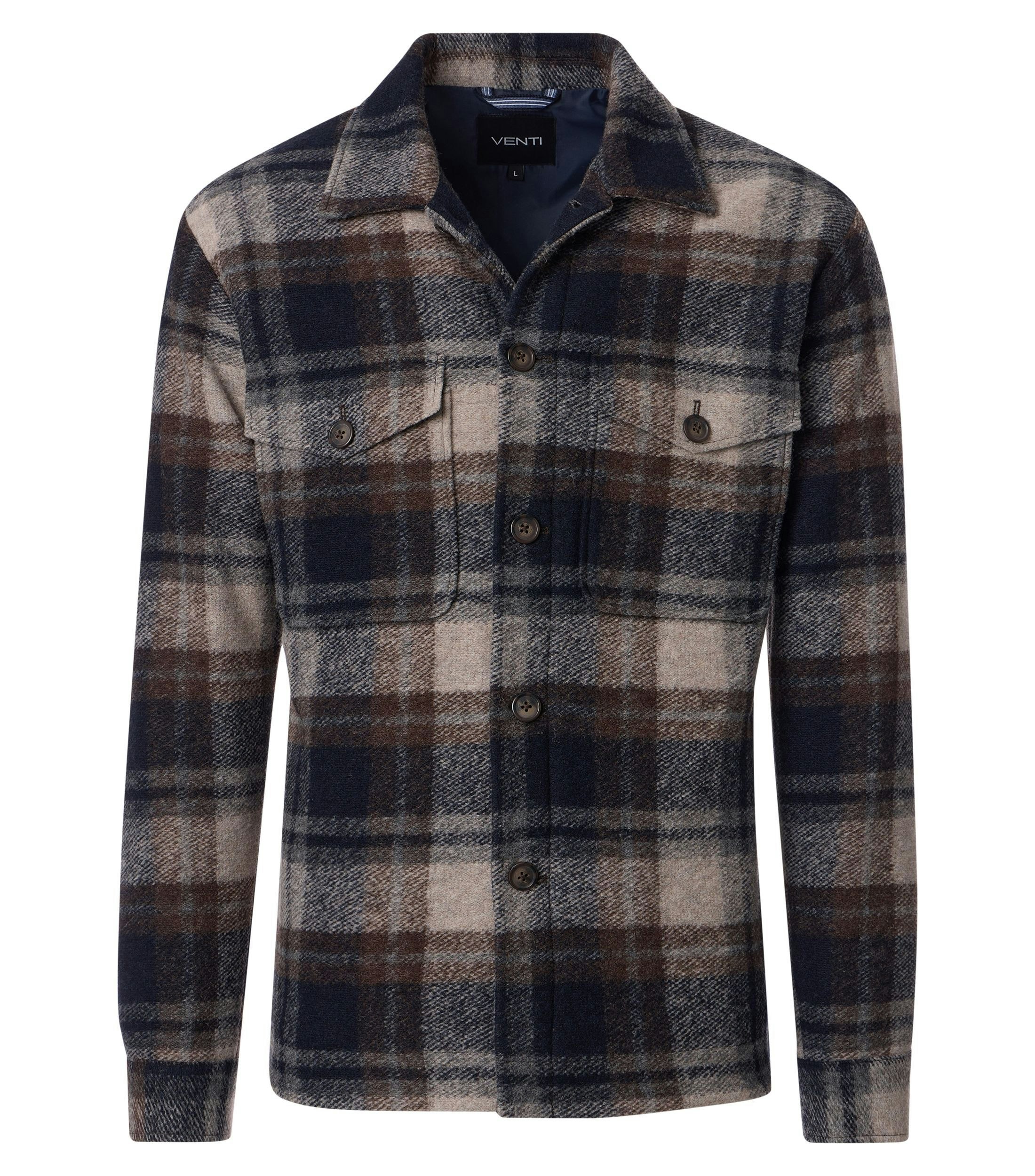 Ein Businesshemd im uni Muster in der Farbe Blau